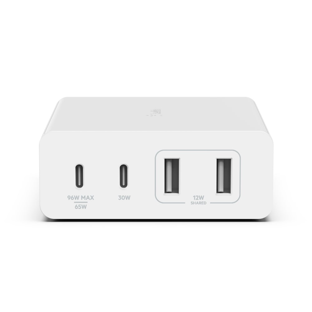 Belkin USB-Ladegerät »108W 4-Port GaN, 2x USB-C, 2x USB-A, 2m Netzkabel«, für Laptops Tablets Smartphones