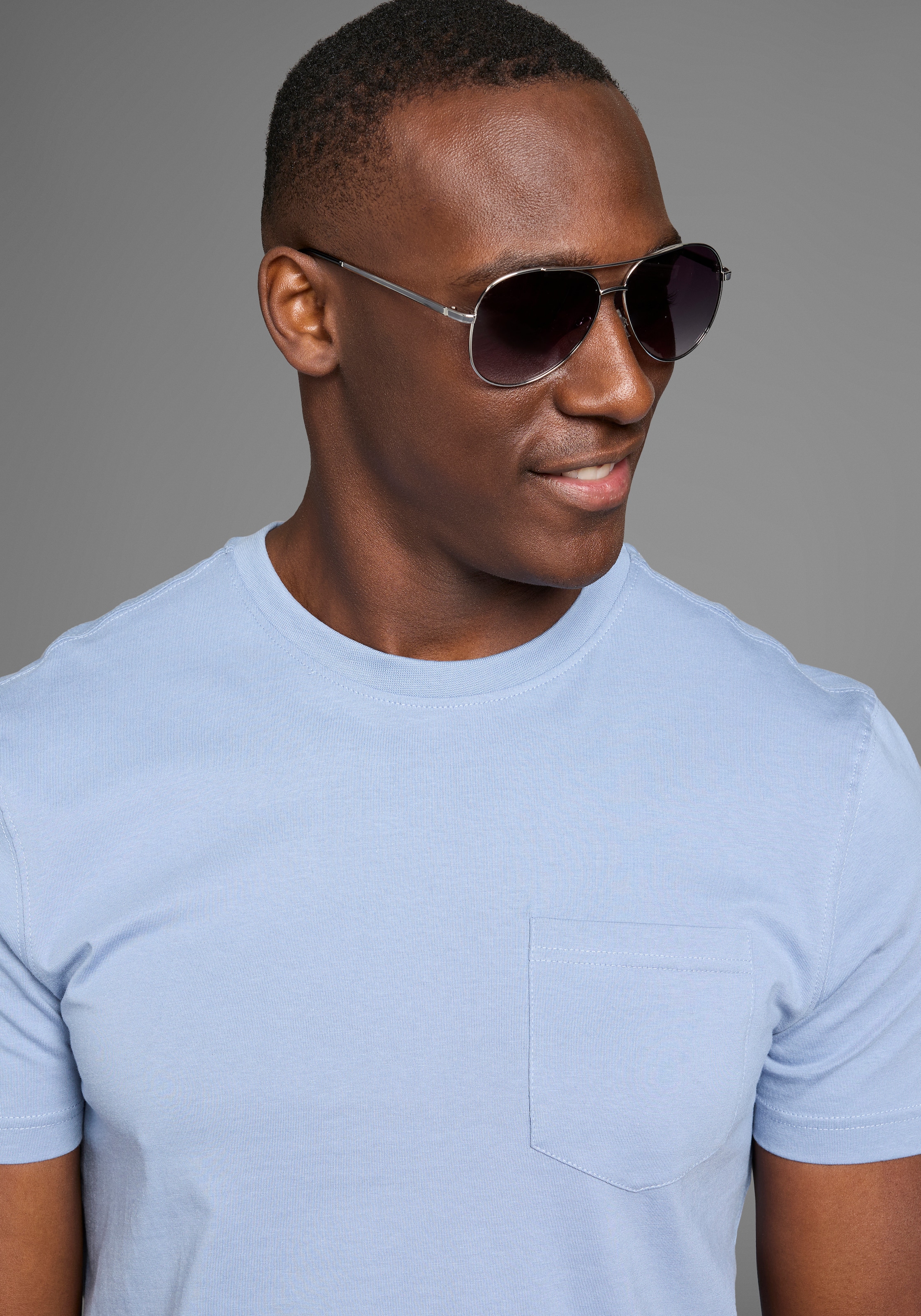 Bruno Banani Longshirt, mit abgerundetem Saum