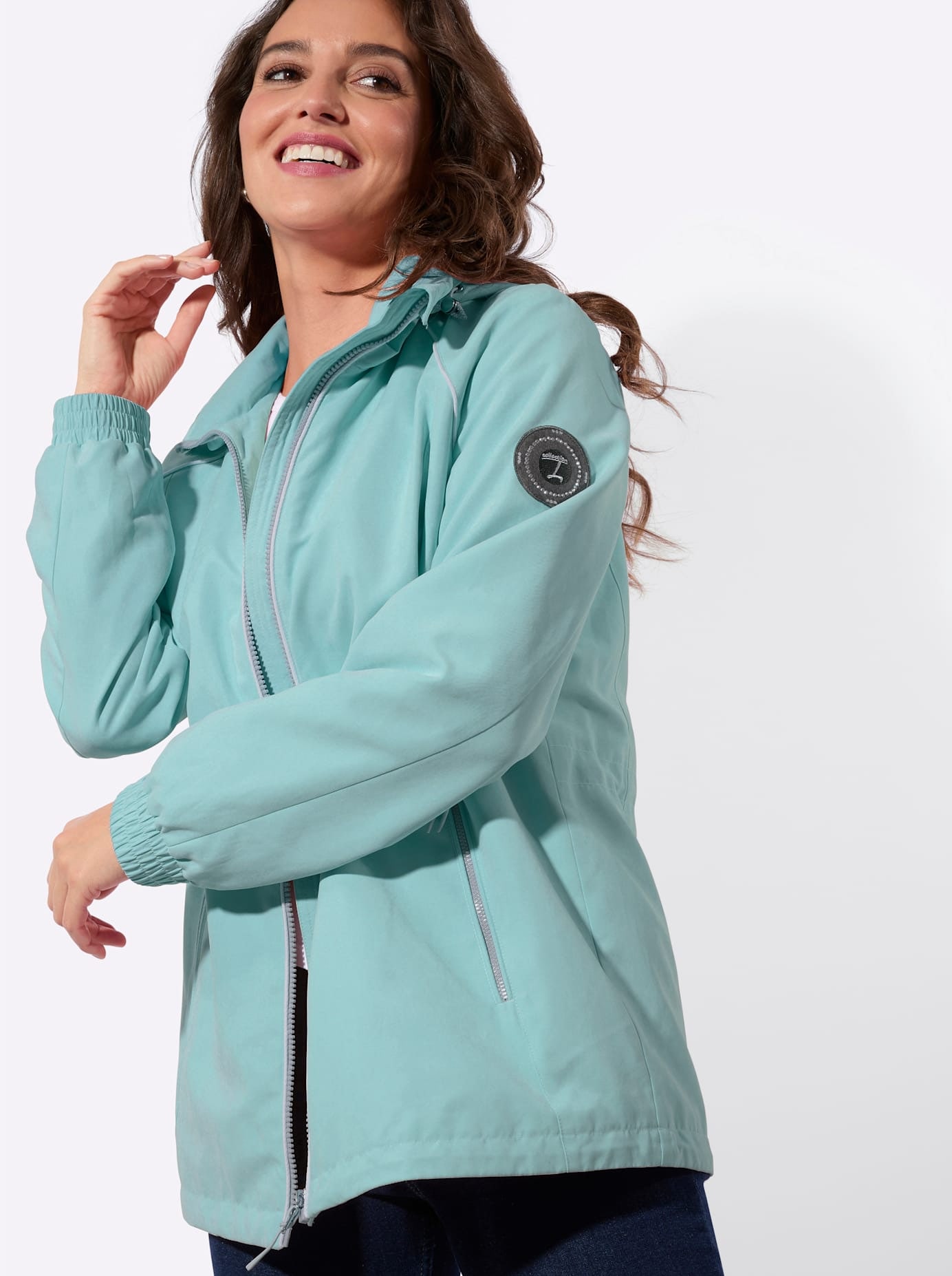 Casual Looks Langjacke mit Kapuze