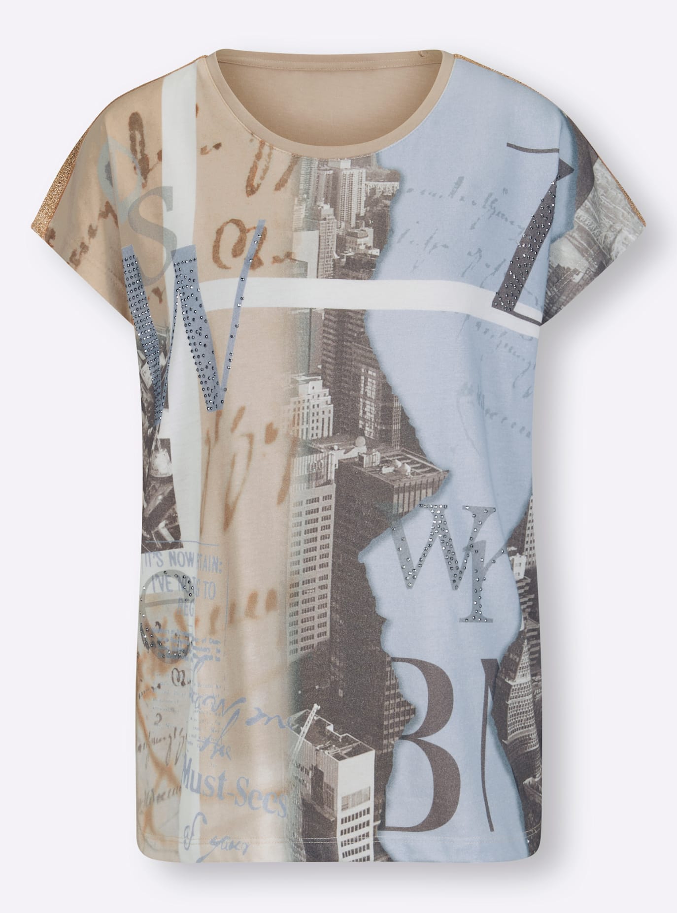 heine Kurzarmshirt »Druck-Shirt«, (1 tlg.)