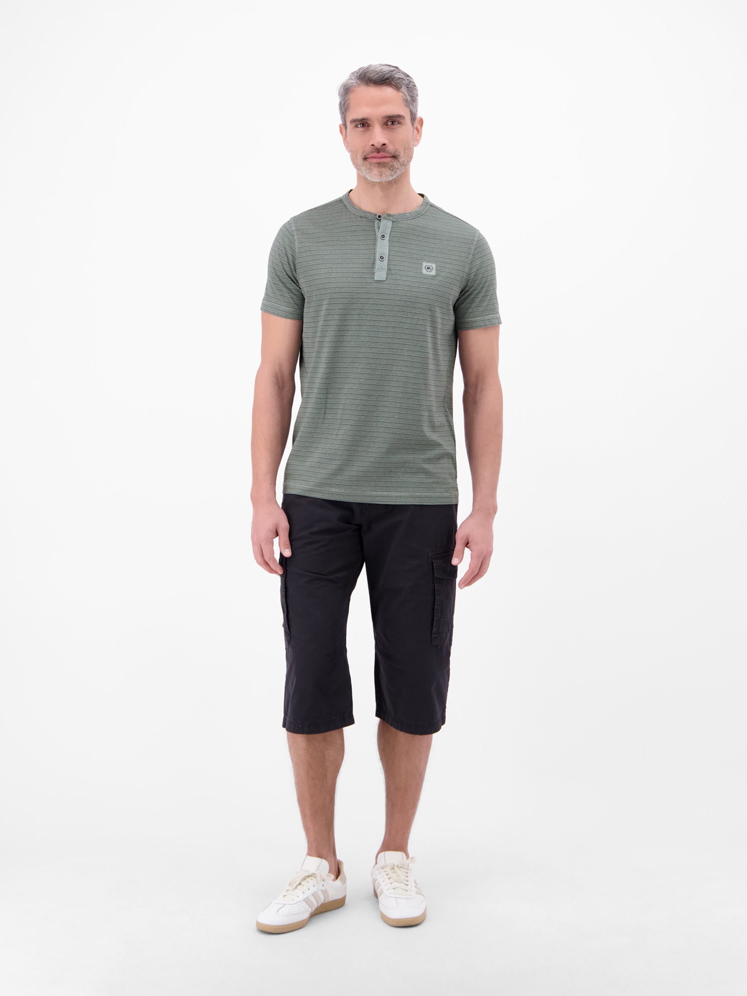 LERROS T-Shirt »T-Shirt in Fineliner-Optik, Rundhalsausschnitt«