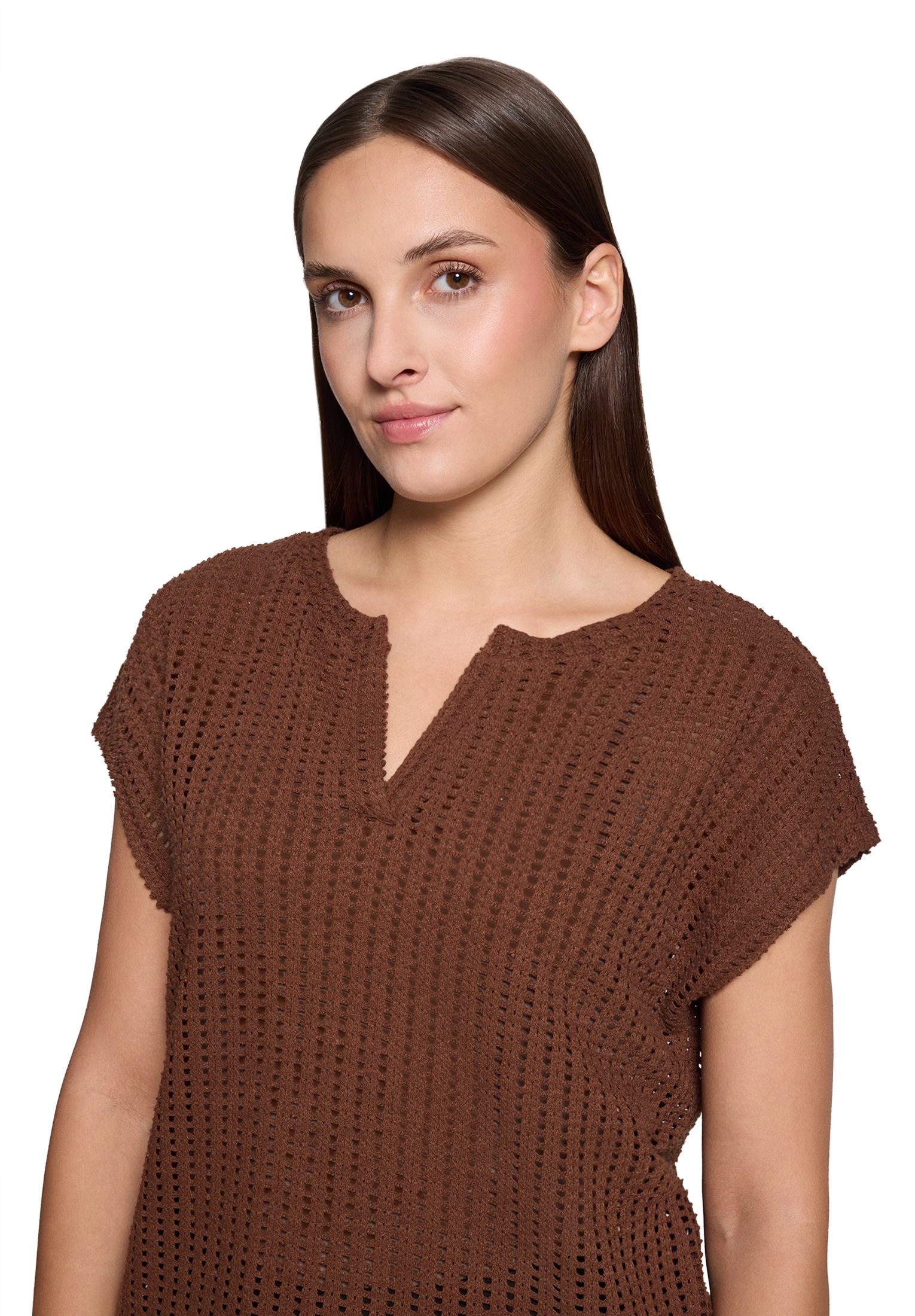 Betty&Co Rundhalsshirt »Strukturshirt kurzarm«