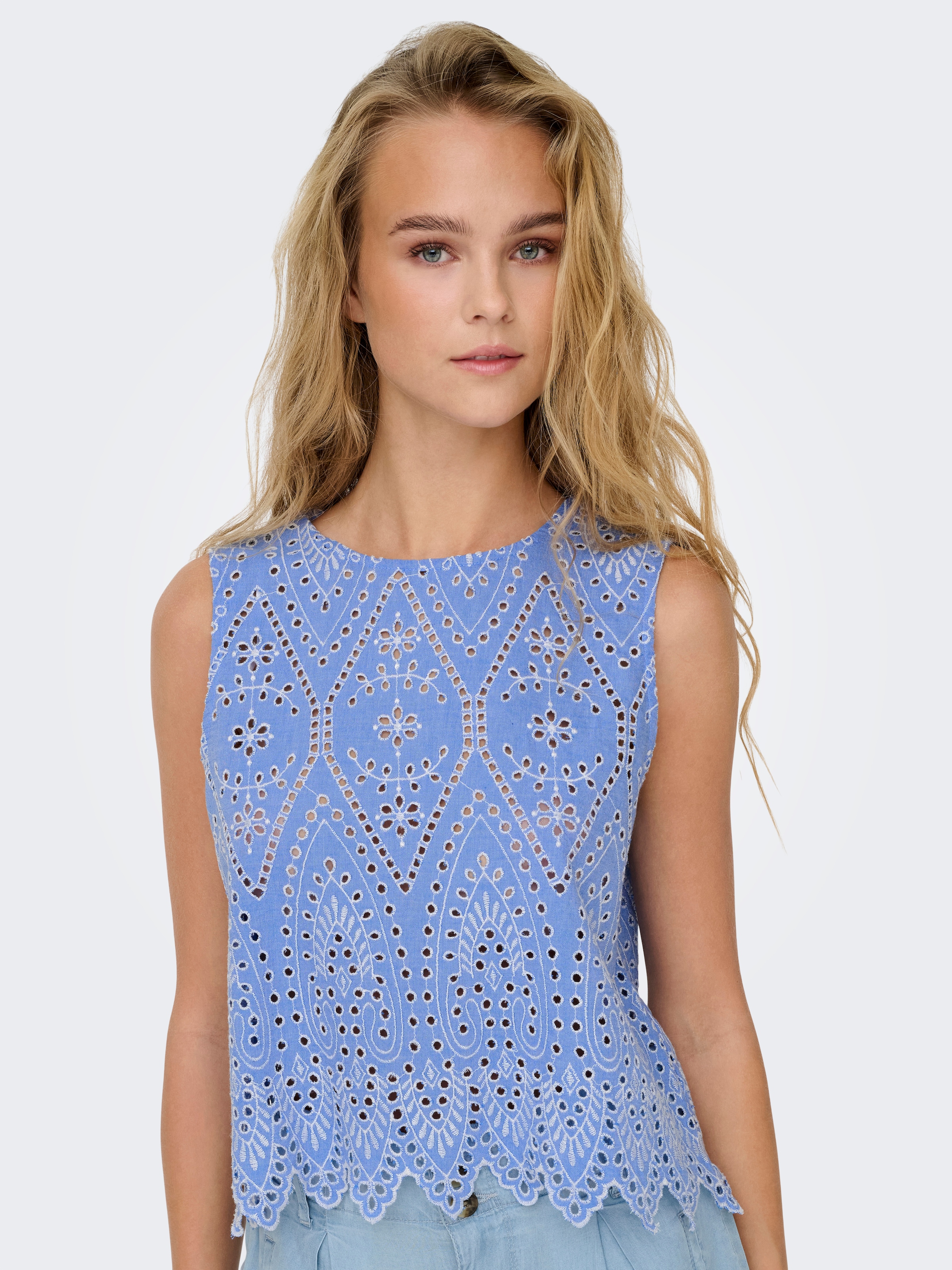 ONLY Spitzentop »ONLTULUM SL EMB TOP NOOS WVN«