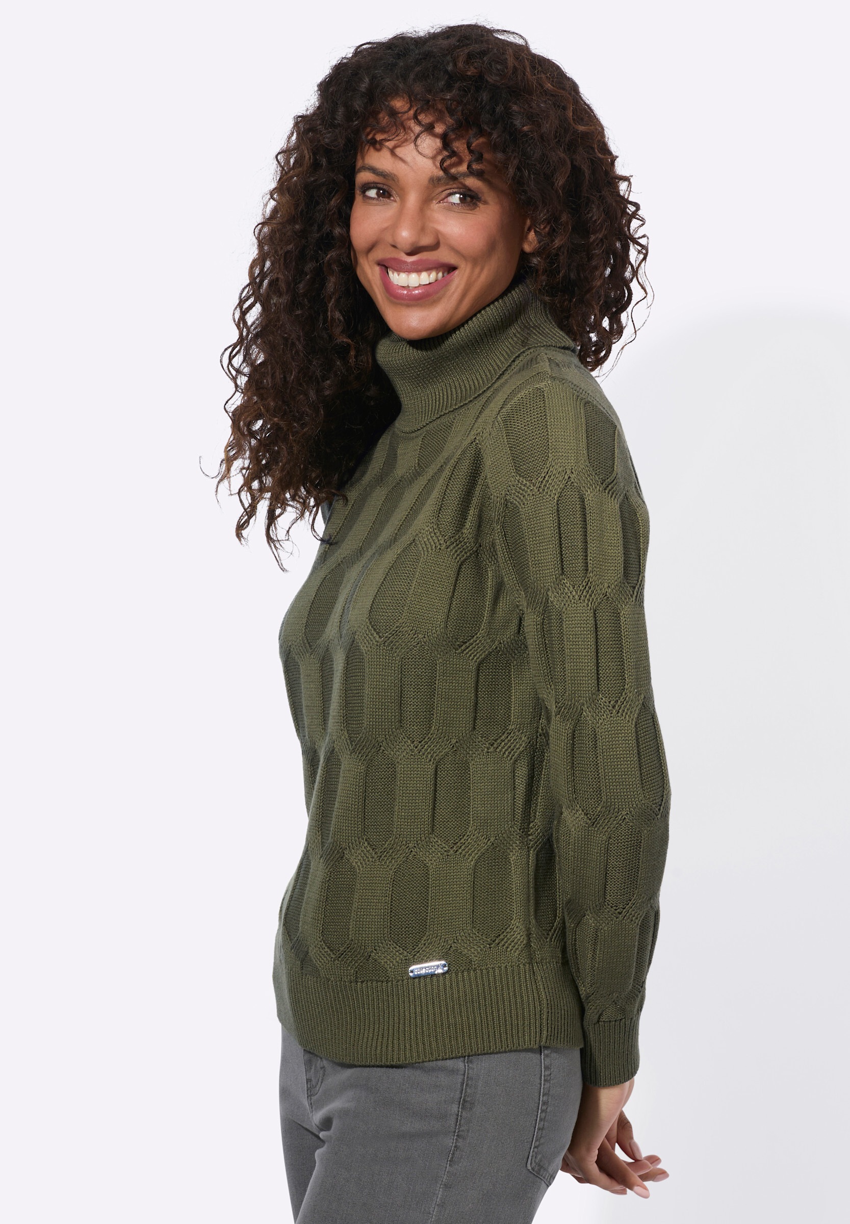 Witt Longpullover »Pullover Rollkragenpullover mit Strickmuster«