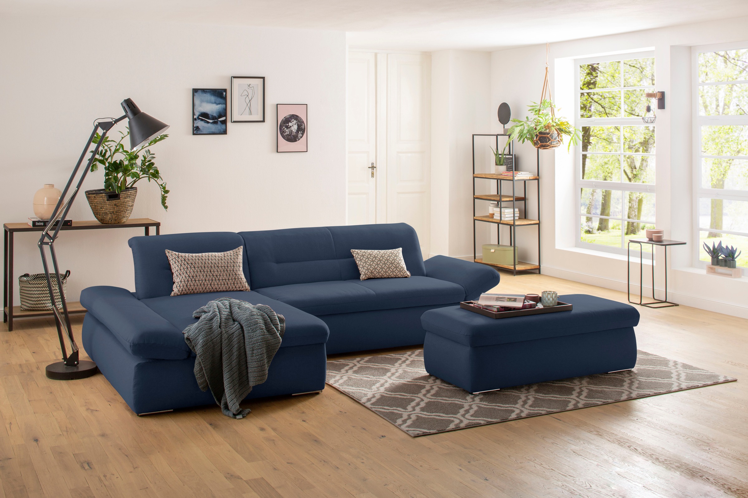 INOSIGN Polsterhocker »Avesa«, Mit großem Staufach, passend zur Serie "Avesa", B/T/H: 136/64/43 cm