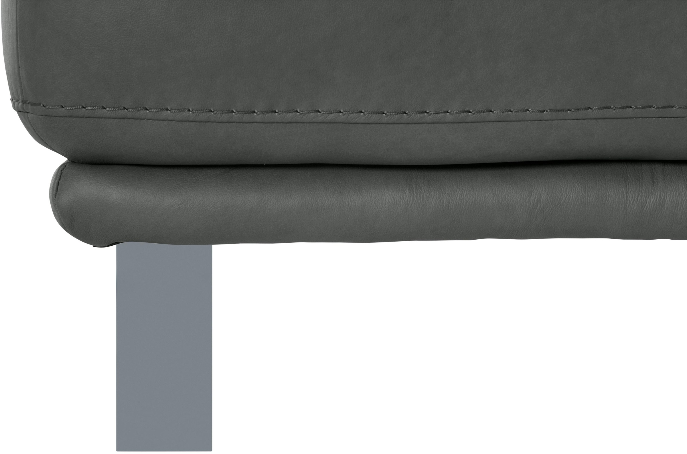 W.SCHILLIG Hocker »montanaa« mit Metallkufen in Silber matt, Breite 71 cm