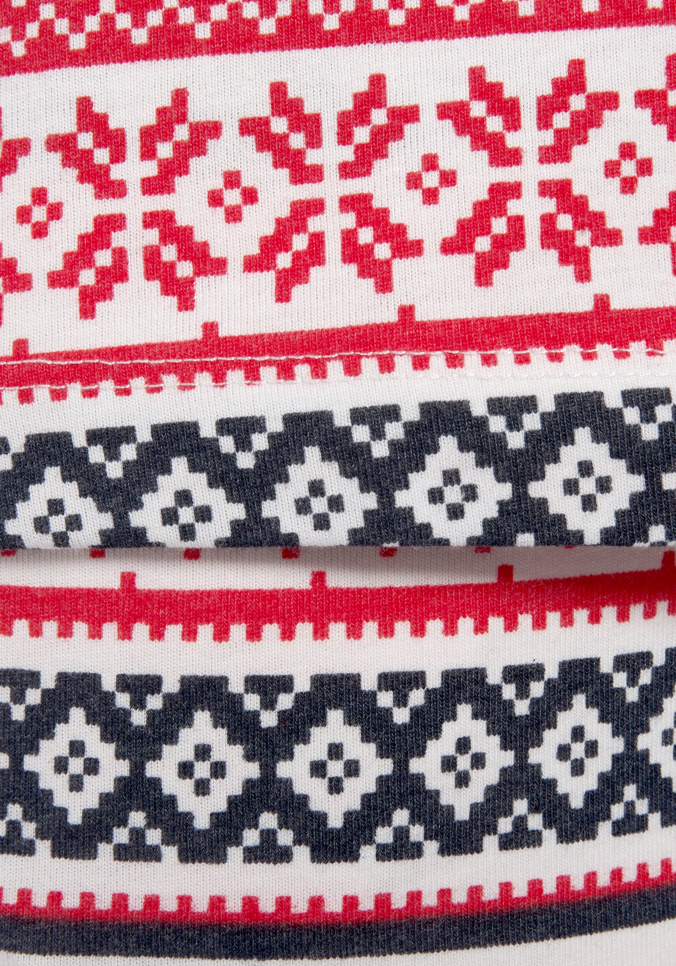 LASCANA Pyjama, (2 tlg.), winterlichem bei OTTO mit Druck kaufen