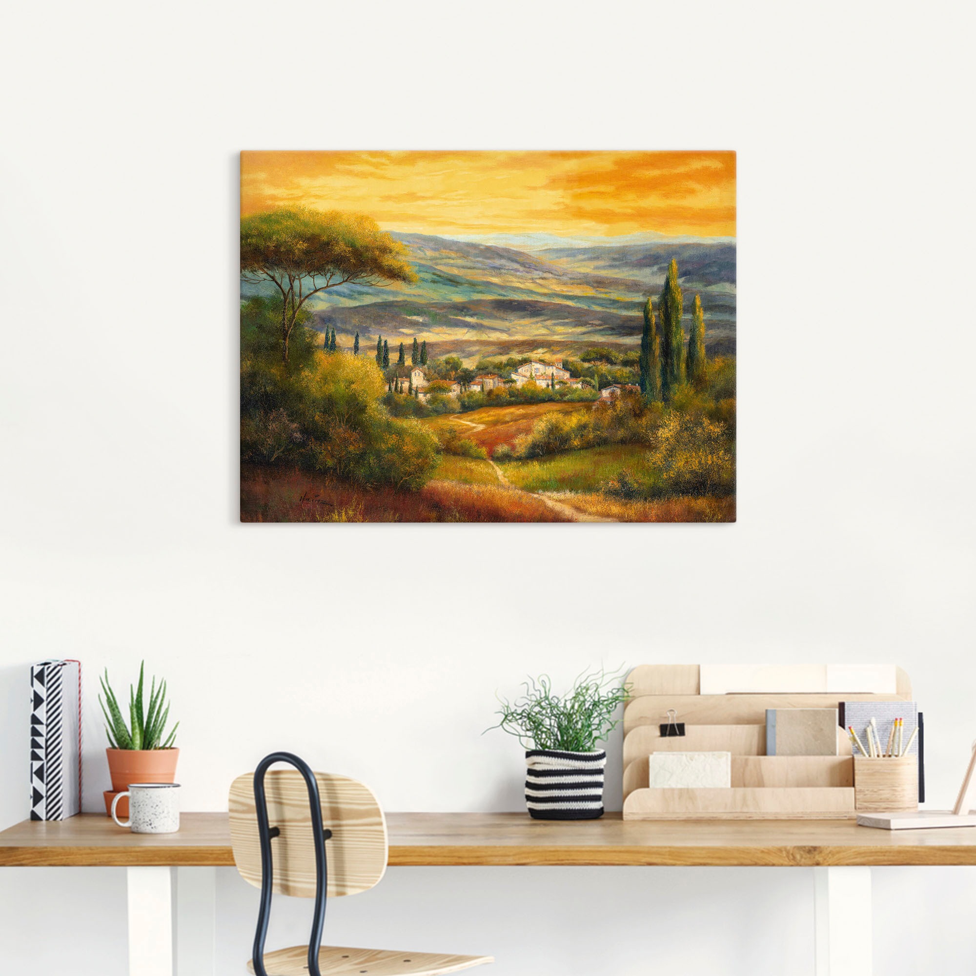 Artland Wandbild »Toskanatal«, Europa, (1 St.), als Leinwandbild, Poster, Wandaufkleber in verschied. Größen