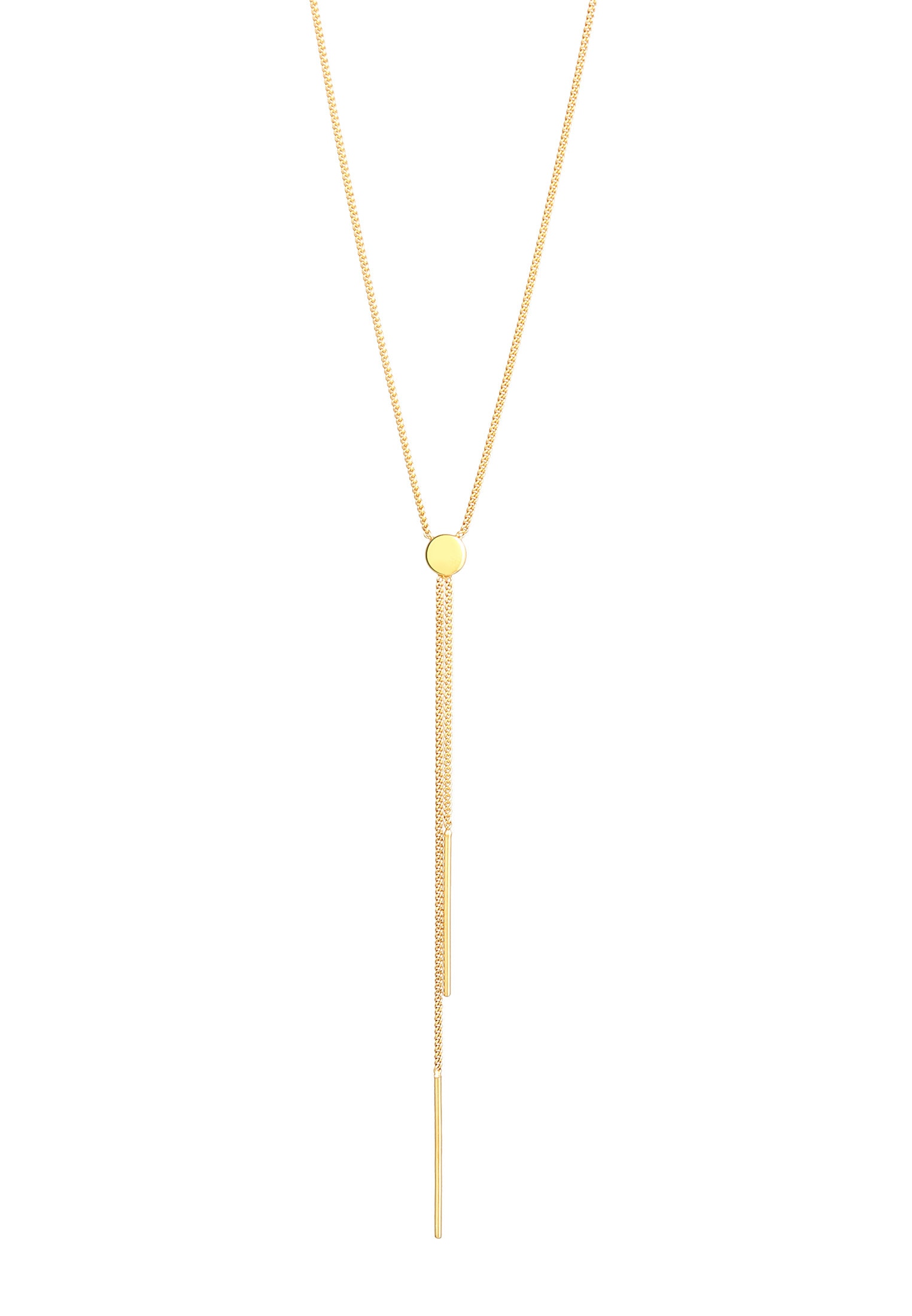 Elli Premium Y-Kette »Halskette Y-Kette Panzerkette Klassik 375 Gelbgold«