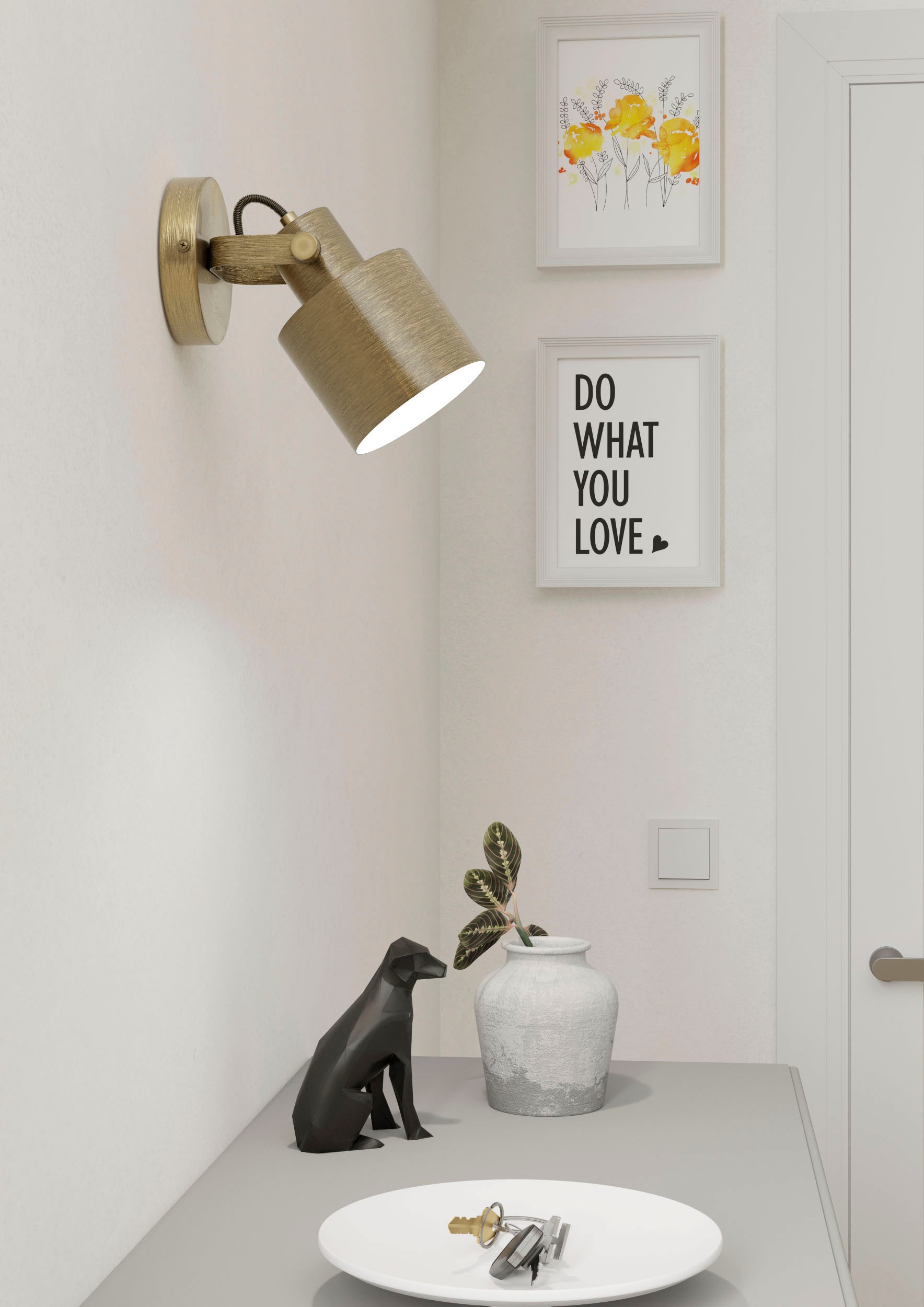 EGLO Deckenspot »SOUTHERY« E27 1 Stk. Deckenspot in gold und weiß aus Stahl  -  exkl. E27 - 40W