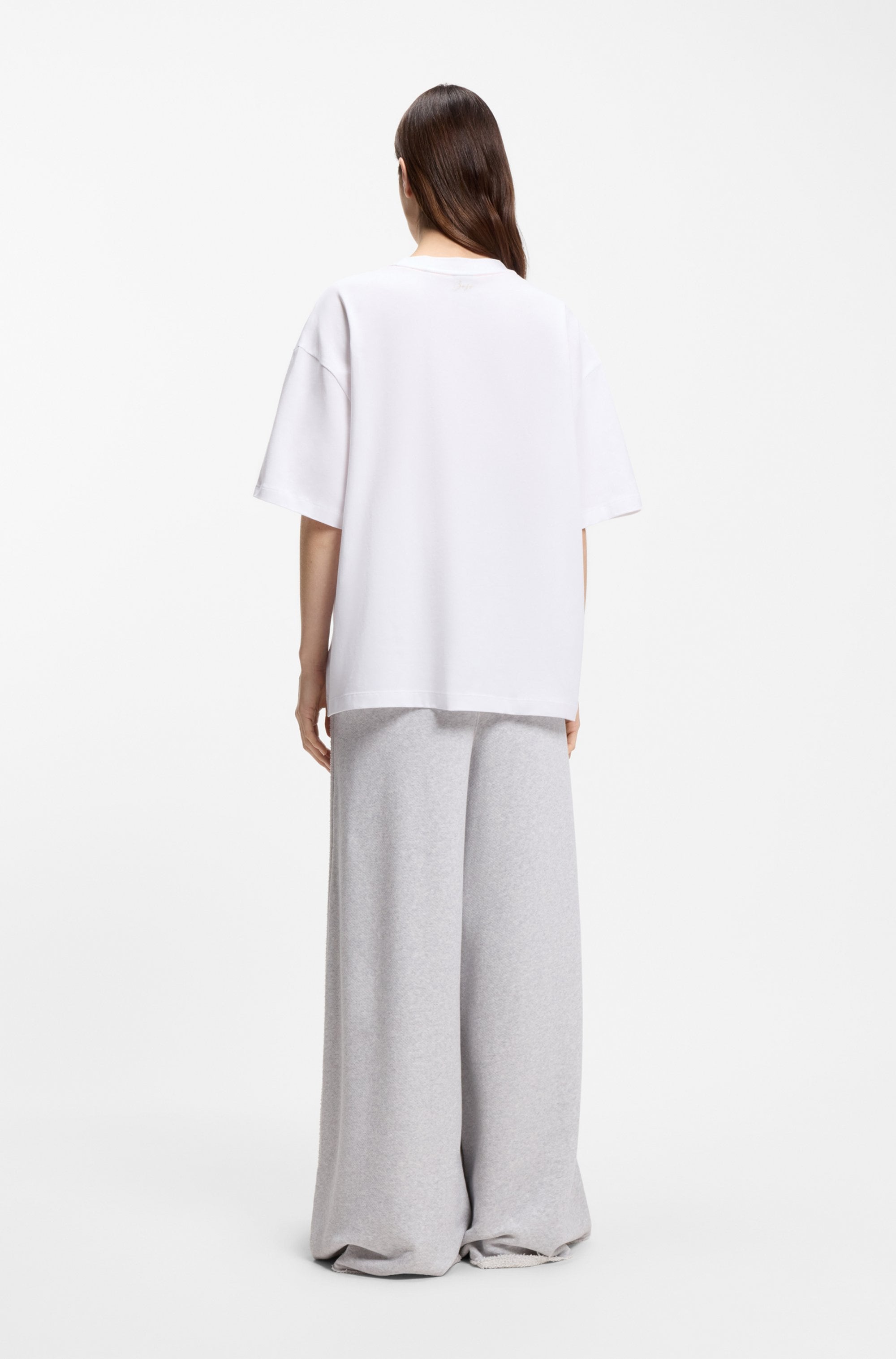 BOSS ORANGE T-Shirt »Eboys Premium Damenmode« Oversize Fit mit Print