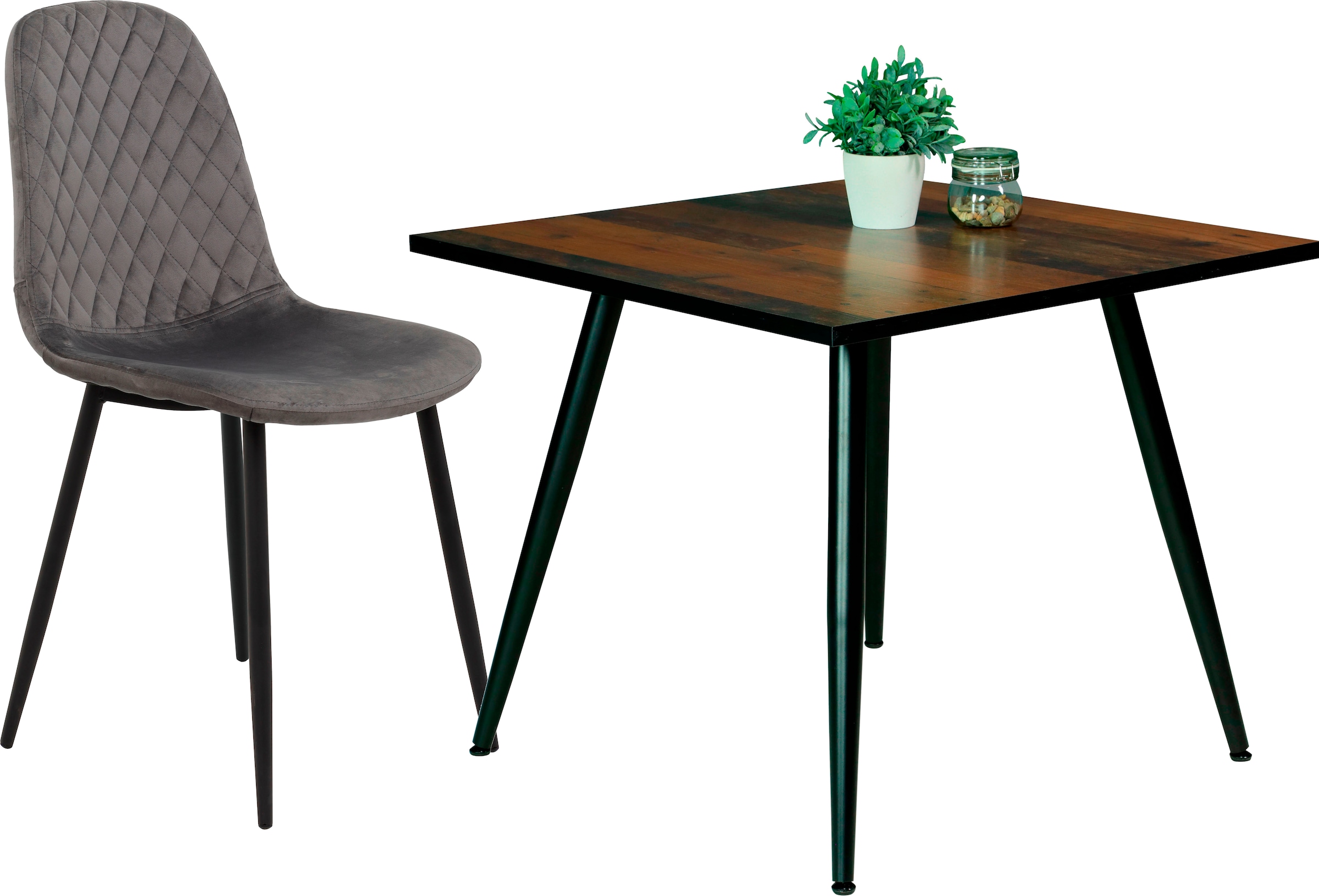 HELA Essgruppe »Mira«, (Set, 5 tlg.), online Farben/Dekore, bei Samtvelour kaufen OTTO verschiedene Stuhl