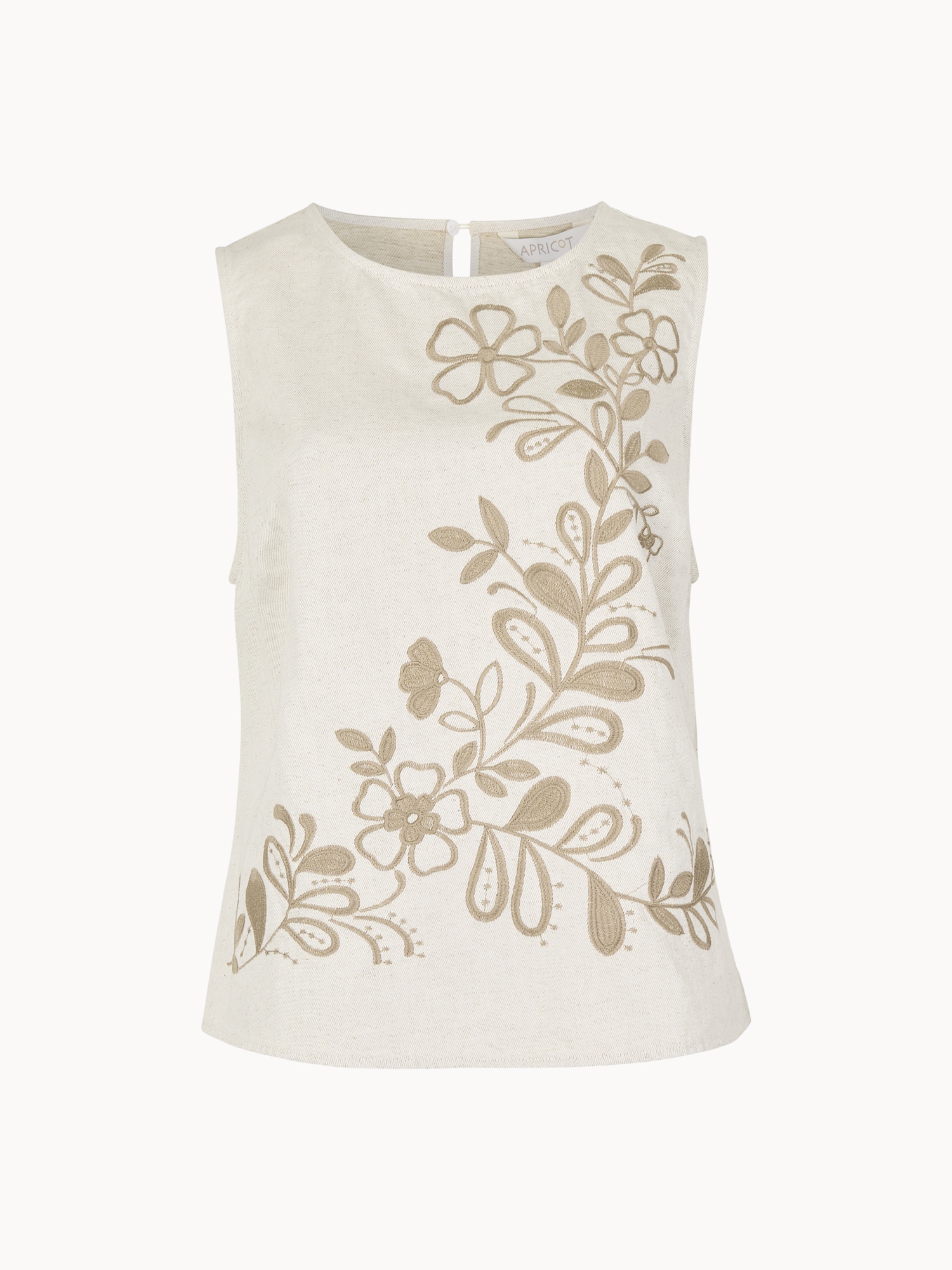 Apricot Tanktop »Denim-Oberteil« mit Blumenstickerei
