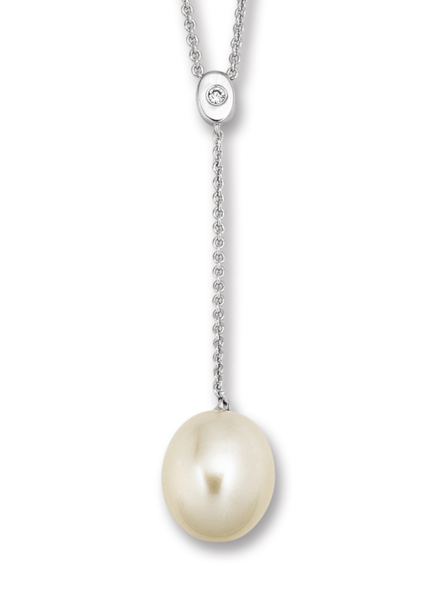 ONE ELEMENT Silberkette »Zirkonia Anker Halskette aus 925 Silber   45 cm«