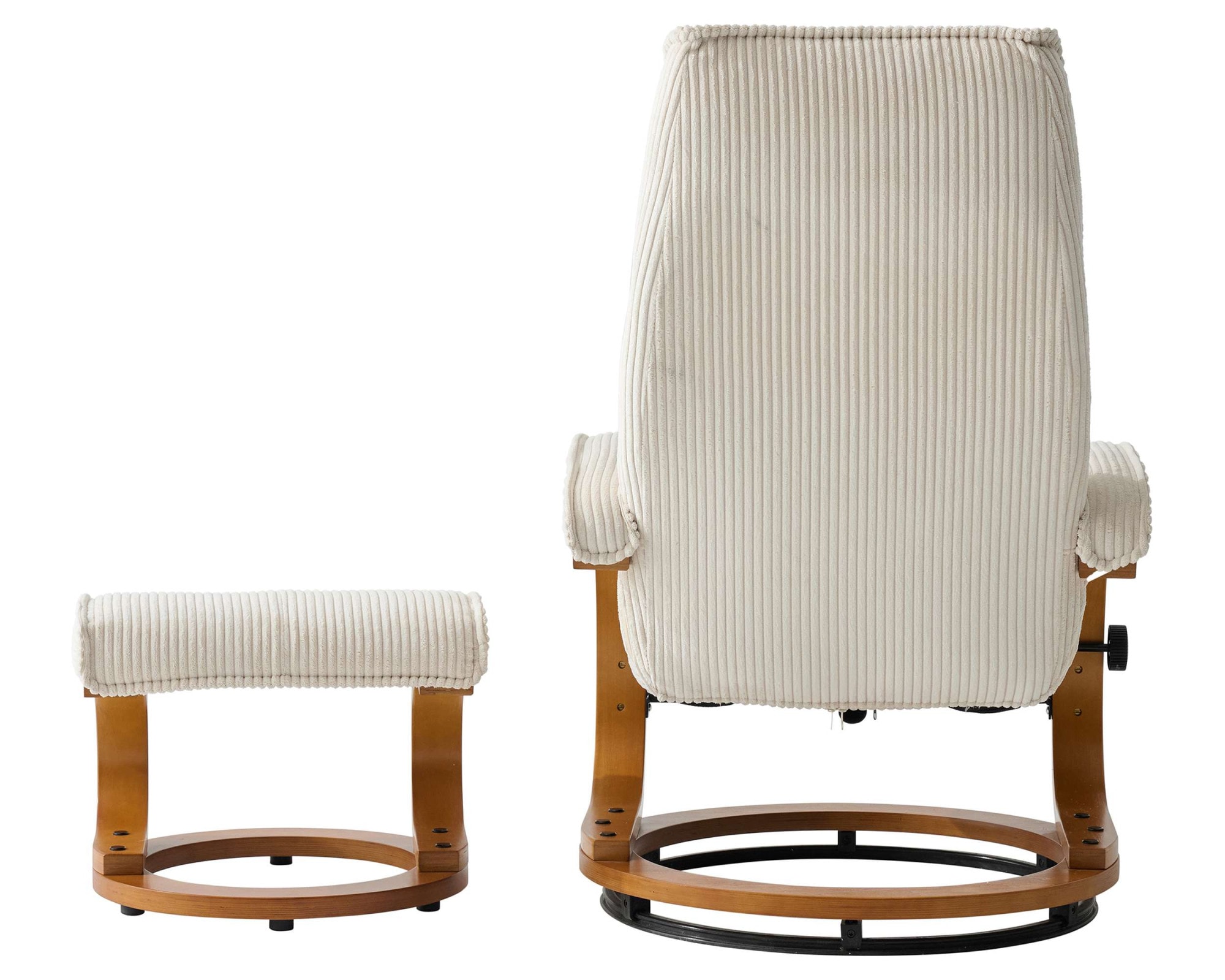 OTTO home Relaxsessel »mit Hocker PARIS neu: Cord - OTTO. Verlässliche Qualität.« Set, bestehend aus Sessel und Hocker, 2 Stk. tlg. manuelle Relaxfunktion mit Drehfunktion, neu: Cord-Bezug