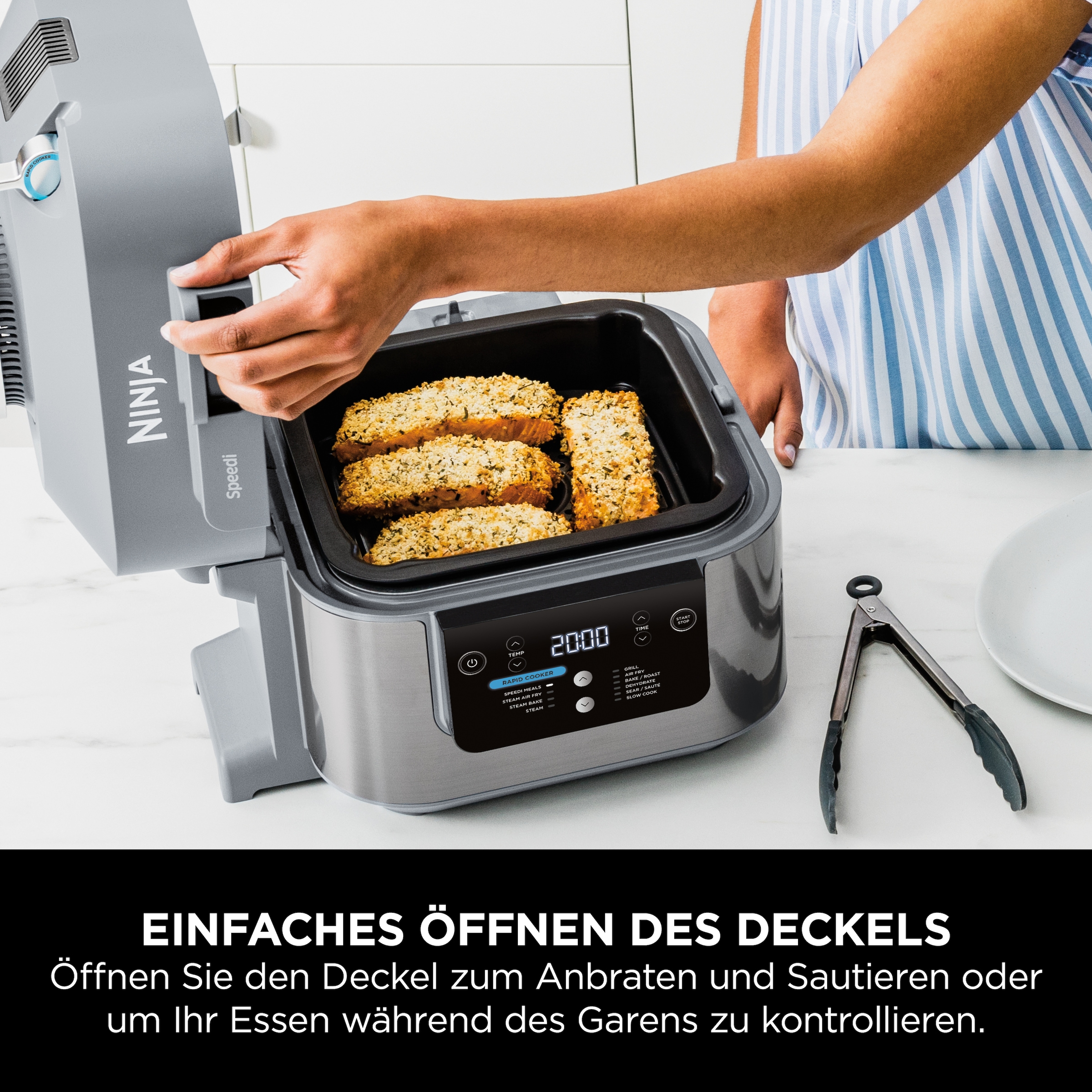 NINJA Heißluftfritteuse »Speedi Rapid Cooking System ON400EU 10-in-1«, 1760 W, Air Fry, Grill, Backofen, Multikocher