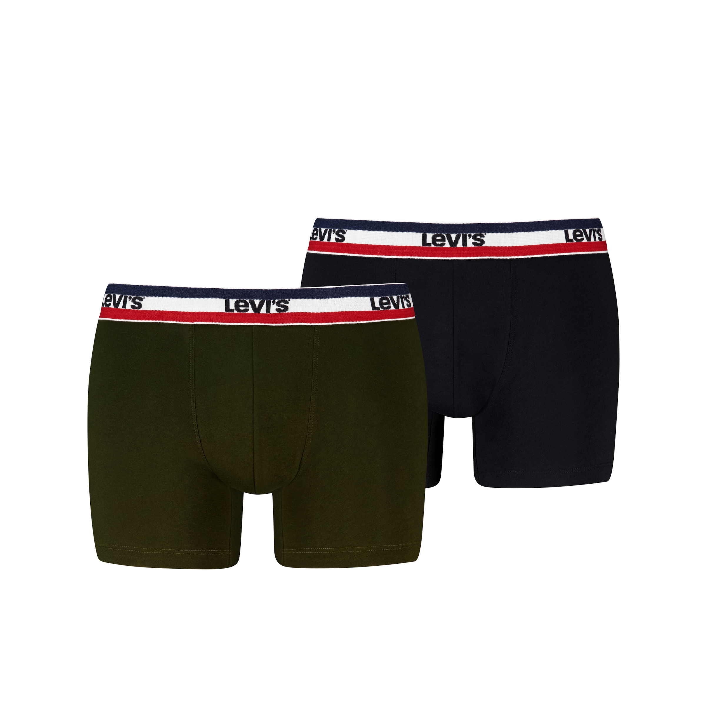 Levi's® Boxershorts »LEVIS MEN REPEAT SPW LOGO BOXER BRIEF« 2er Pack,  ohne Eingriff, elastischer Logobund, Baumwoll-Mix