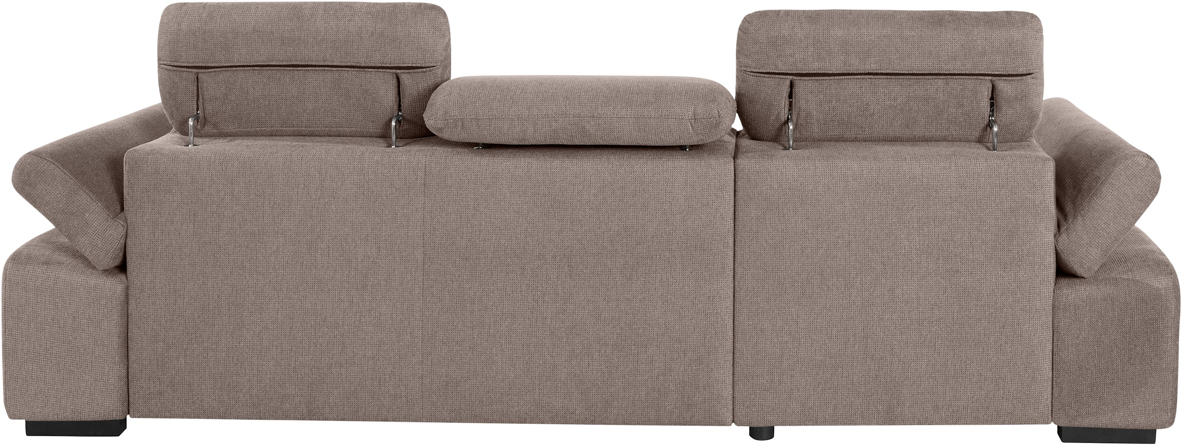 COTTA Ecksofa »Lola L-Form mit Kopfteilfunktion & Hocker«, (Set, mit Hocker), wahlweise mit Bettfunktion, Bettkasten & Armteilverstellung