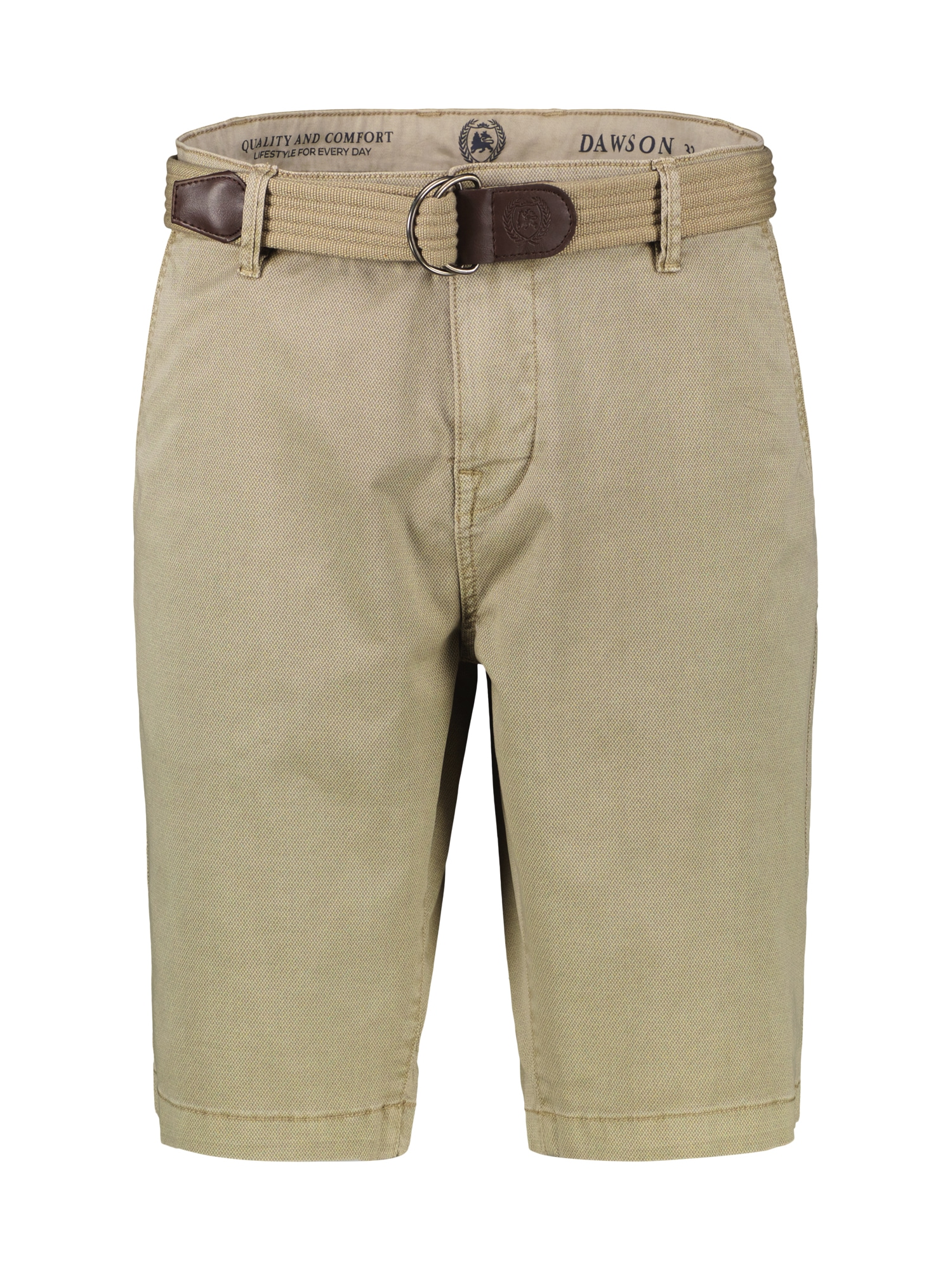 LERROS Chinoshorts »Bequeme Chino-Bermuda mit Gürtel und Minimalprint«  Leichte Sommershorts aus 98% Baumwolle und 2% Elasthan, mit 4 Taschen