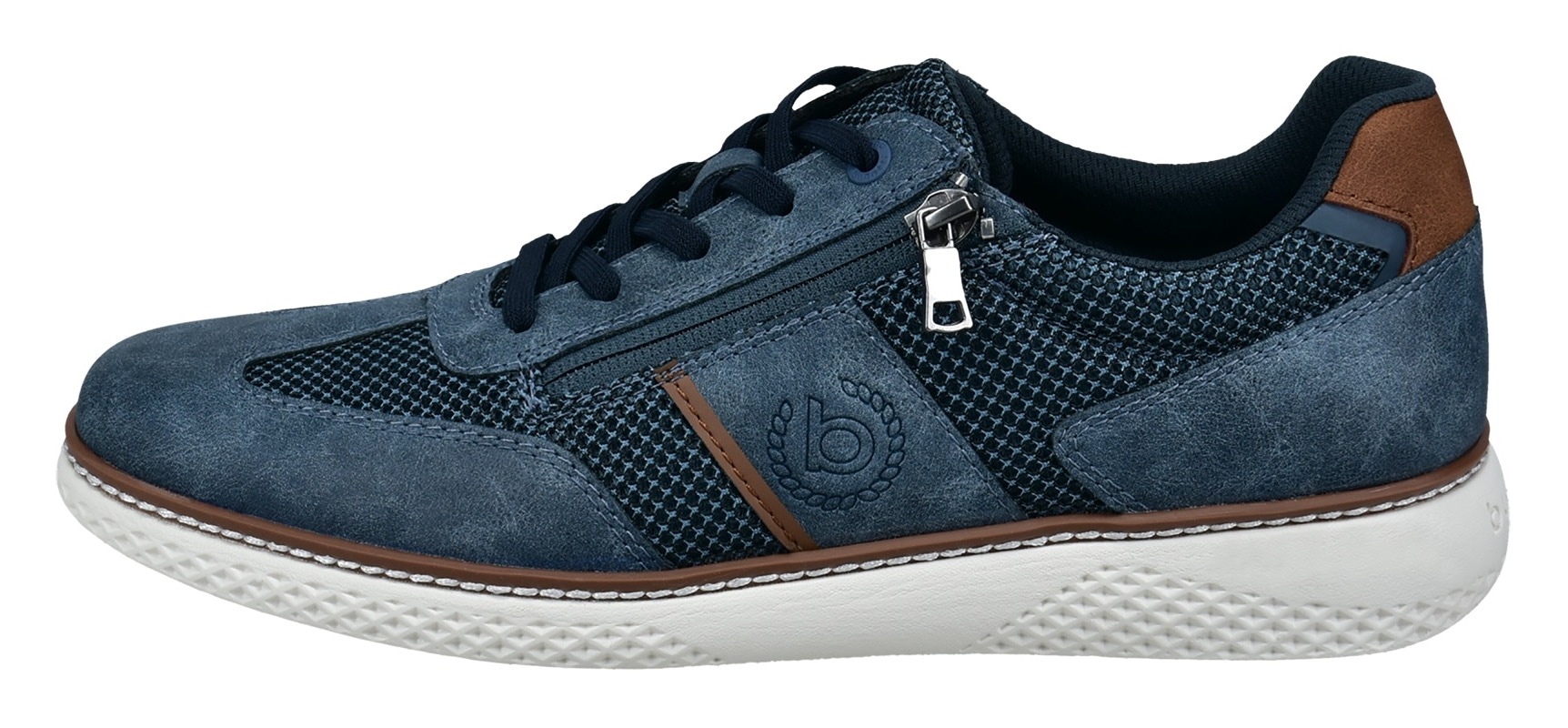 bugatti Schnürschuh  Schnürschuh, Freizeitschuh, Halbschuh mit zusätzlichem Reißverschluss