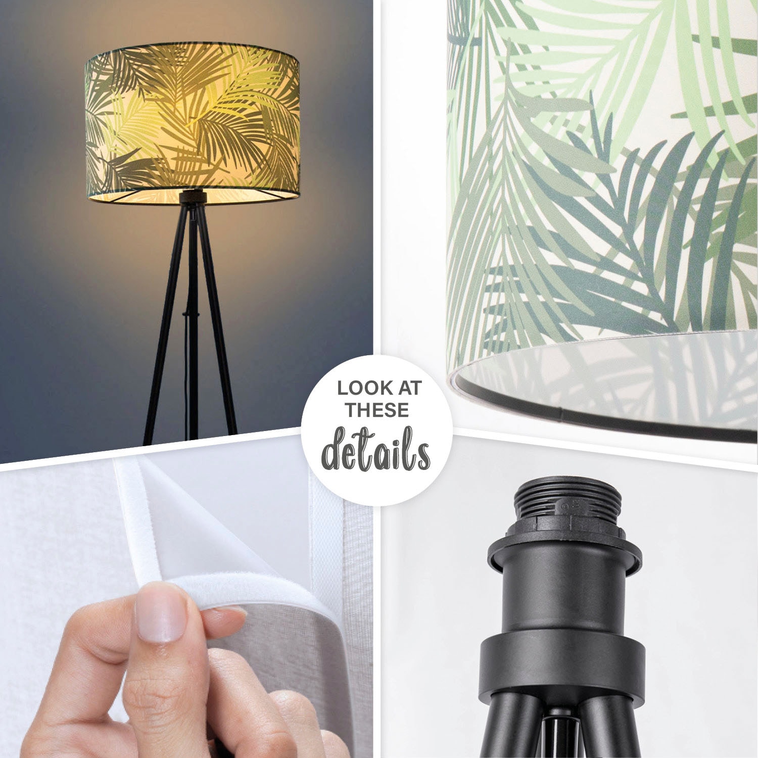 Paco Home Stehlampe »Trina Ostende« E27 Lampenschirm Büro Stativ Leselampe Deko Kinderzimmer Jungle