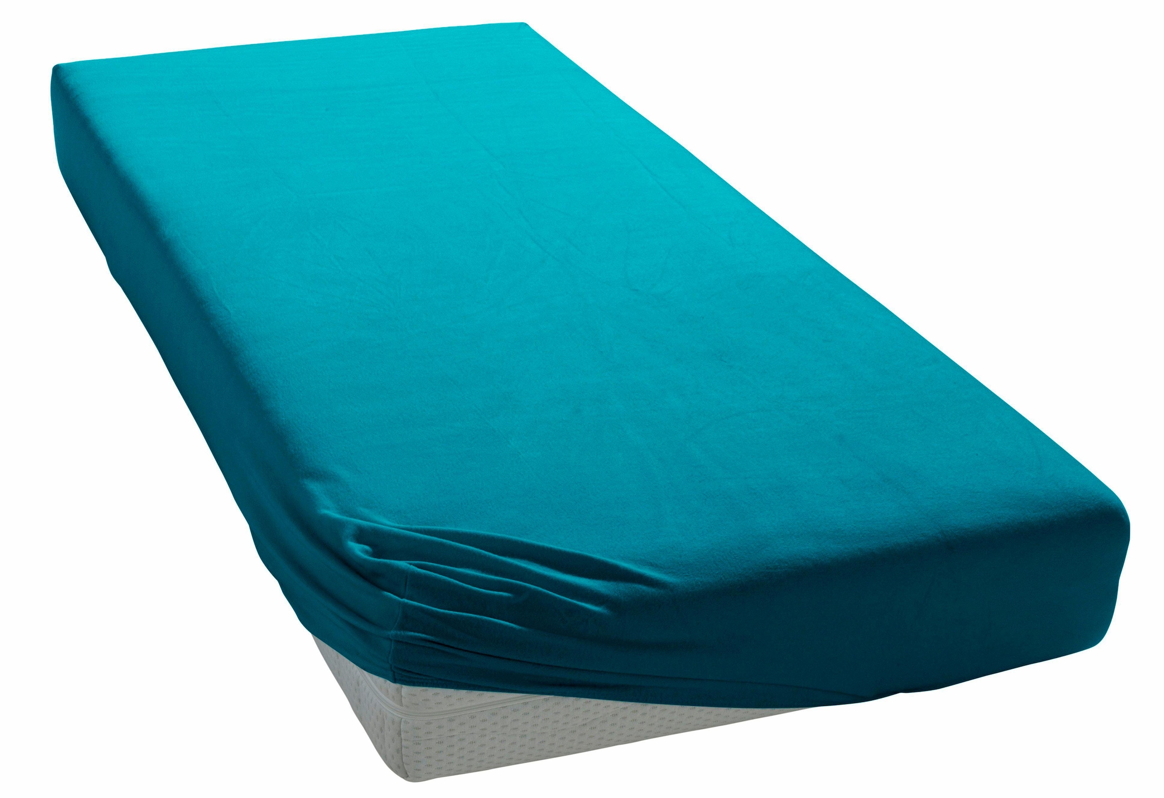 My Home Spannbettlaken »BLACKBERRY« Baumwolle in blau, Größe 140x200 28