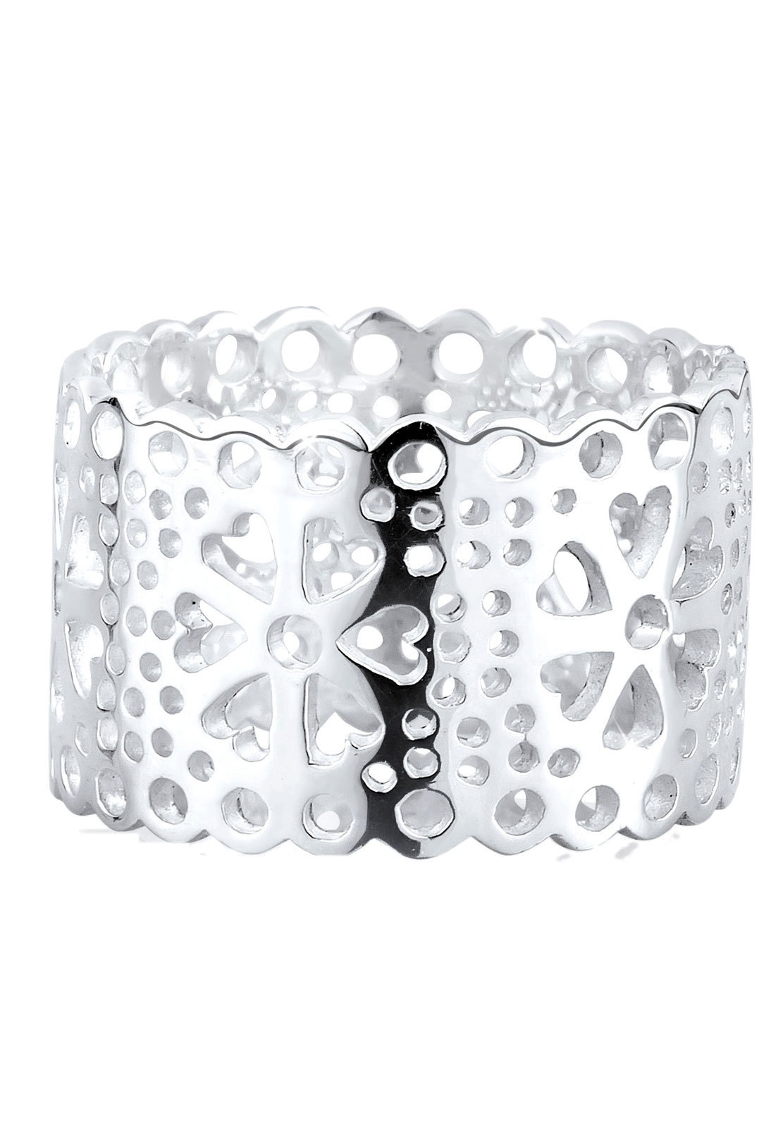 Elli Silberring »Ring Blume Ornament Cut Out 925 Silber«