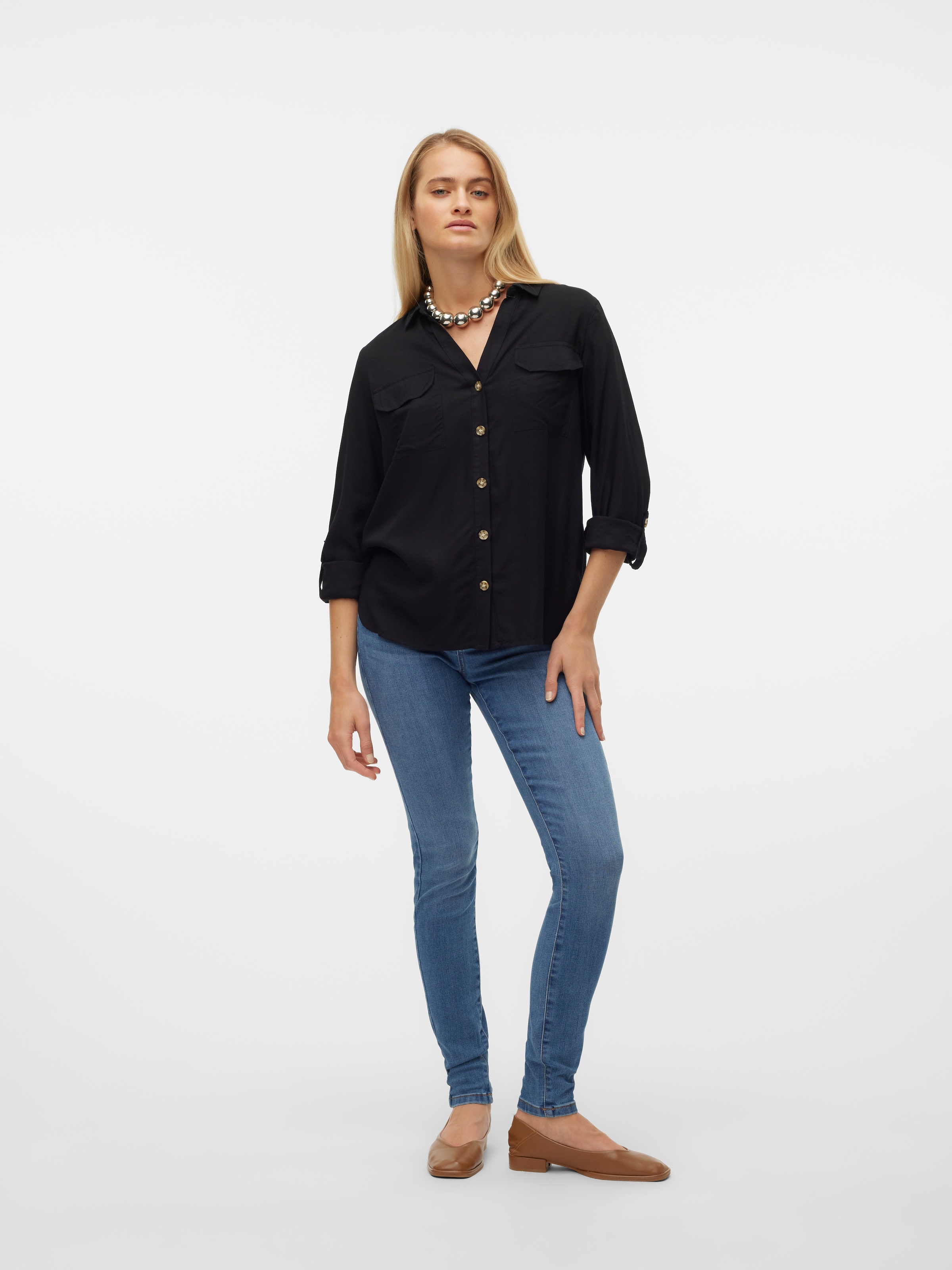 Vero Moda Hemdbluse »VMBUMPY L/S SHIRT NEW WVN GA NOOS«