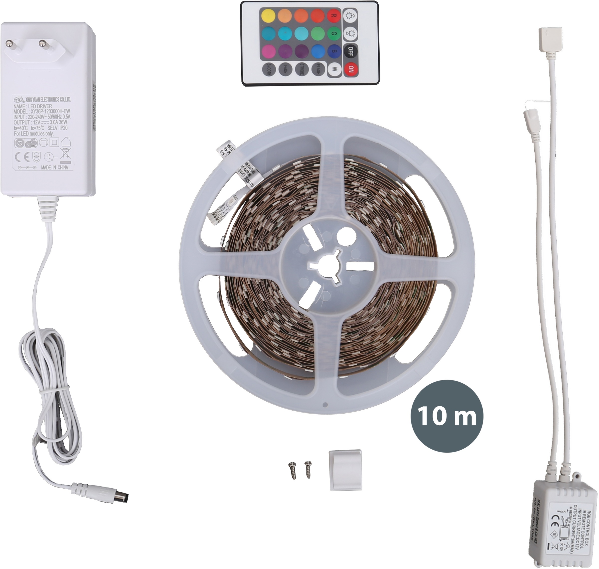 B.K.Licht LED-Streifen »Lucilla« LED Band, RGB, Fernbedienung, selbstklebend, Farbwechsel, kürzbar
