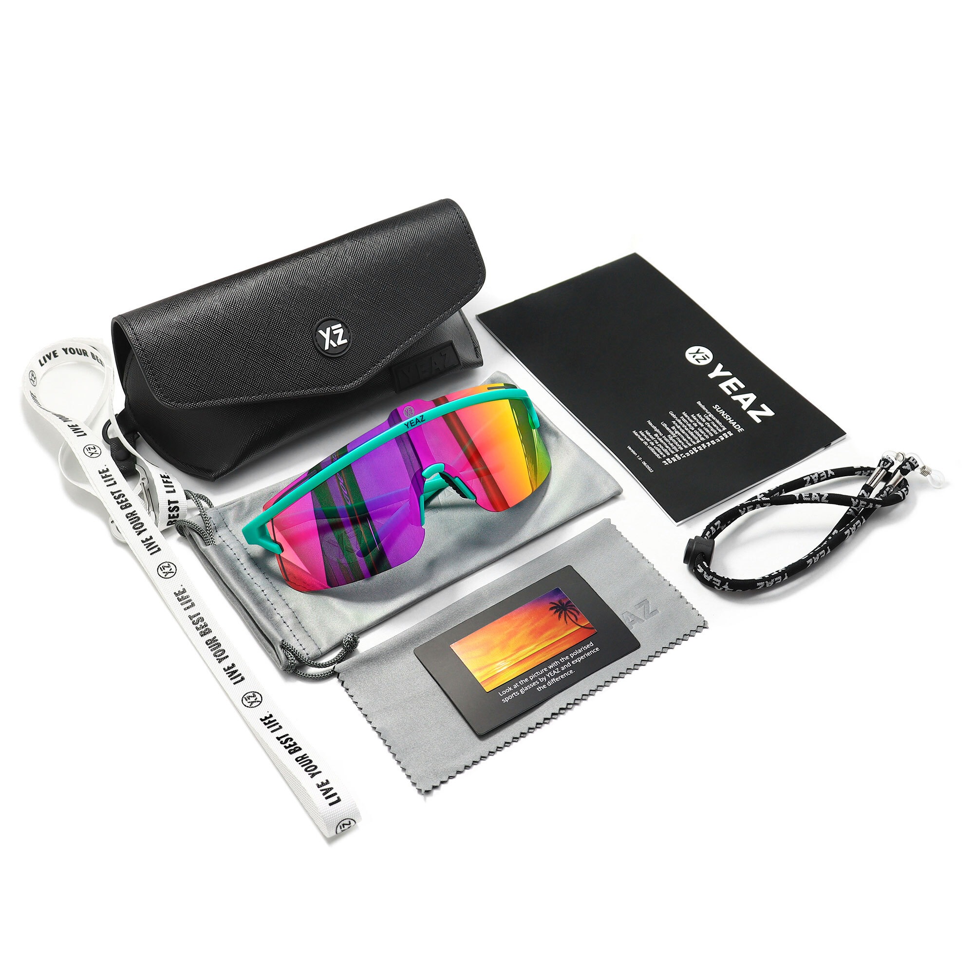 YEAZ Sportbrille »Sport-Sonnenbrille Black/Silver SUNSHADE«
