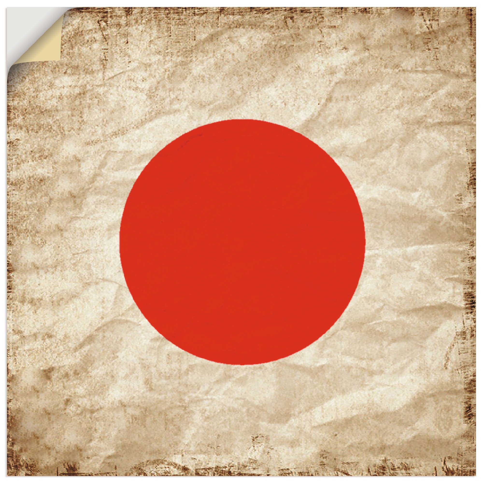 Artland Wandbild »Japanische Flagge Japan Symbol«, Zeichen, (1 St.), in vielen Größen & Produktarten - Alubild / Outdoorbild für den Außenbereich, Leinwandbild, Poster, Wandaufkleber / Wandtattoo auch für Badezimmer geeignet