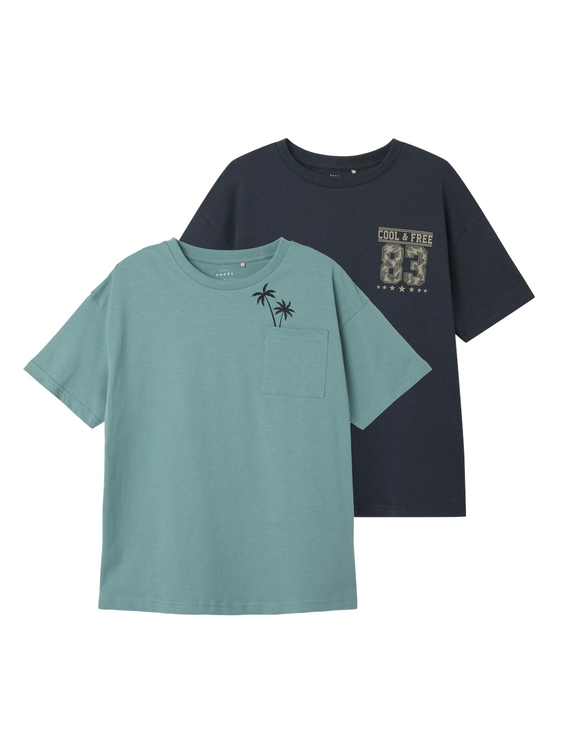 Name It Kurzarmshirt »NKMVILIAN 2P SS BOXY TOP«