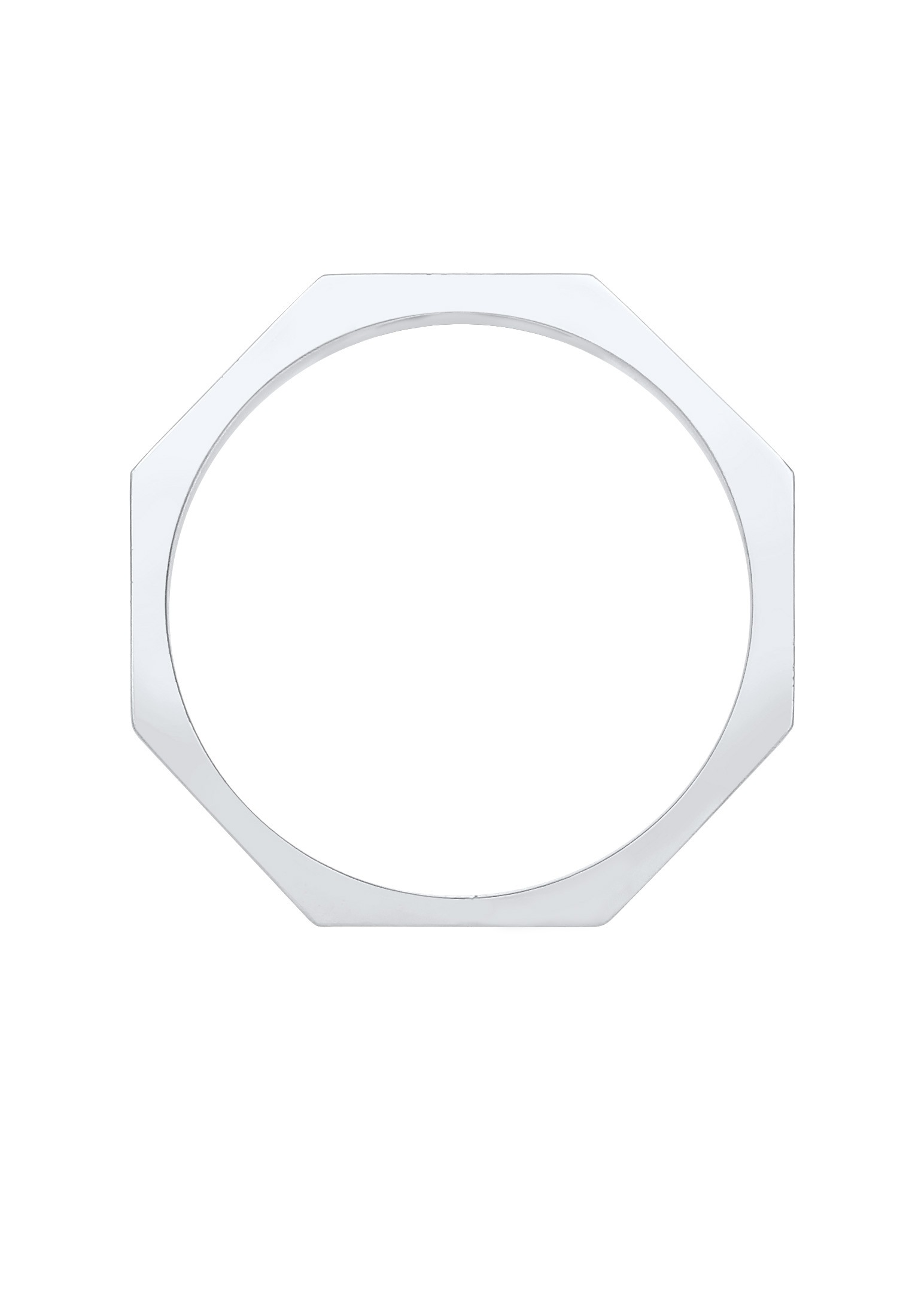 Kuzzoi Silberring »Ring Herren Bandring Achteck Breit 925 Silber«