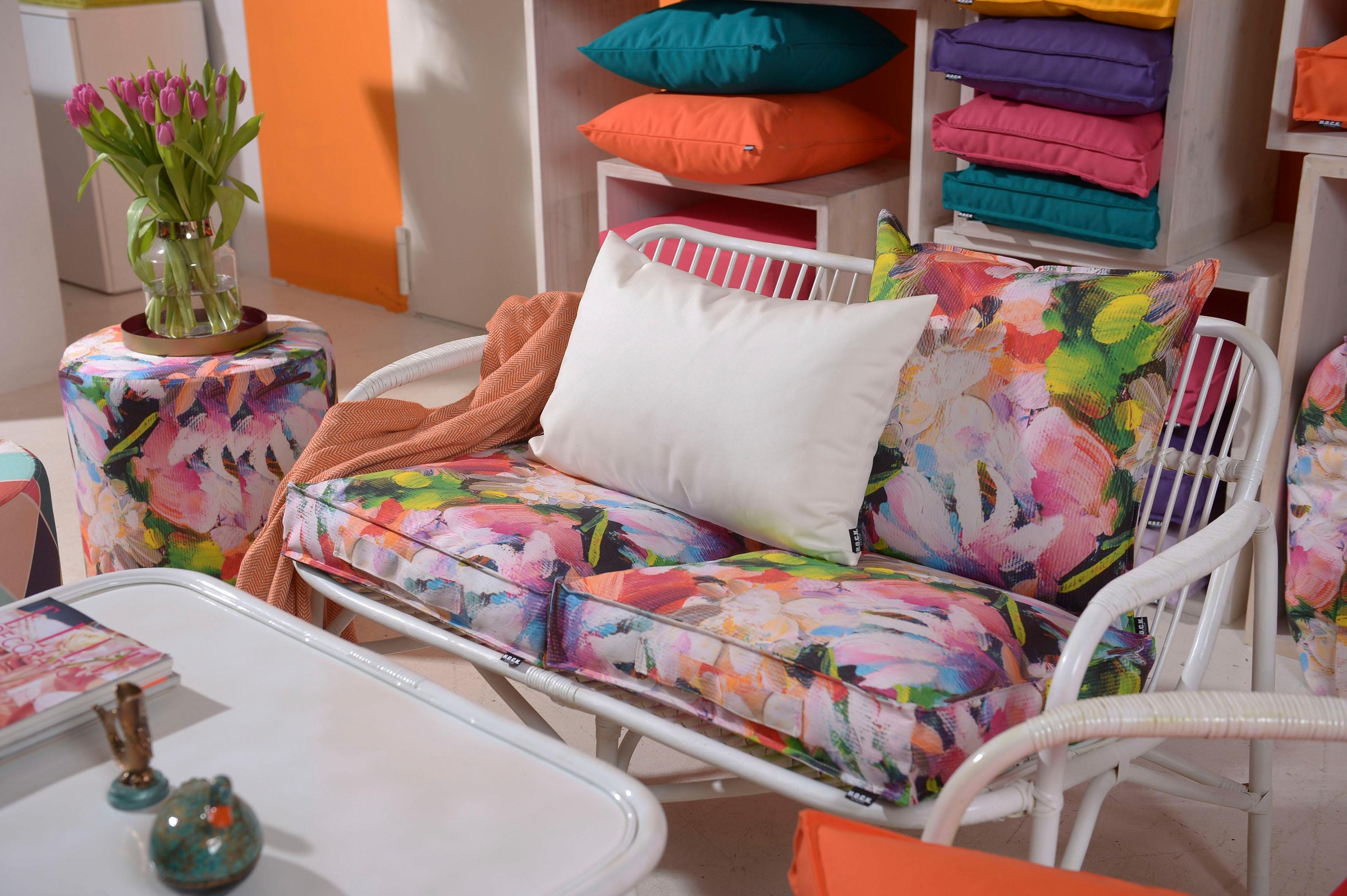 H.O.C.K. Dekokissen »Flower« im  floralem Muster, Kissenhülle mit Füllung, 1 Stück