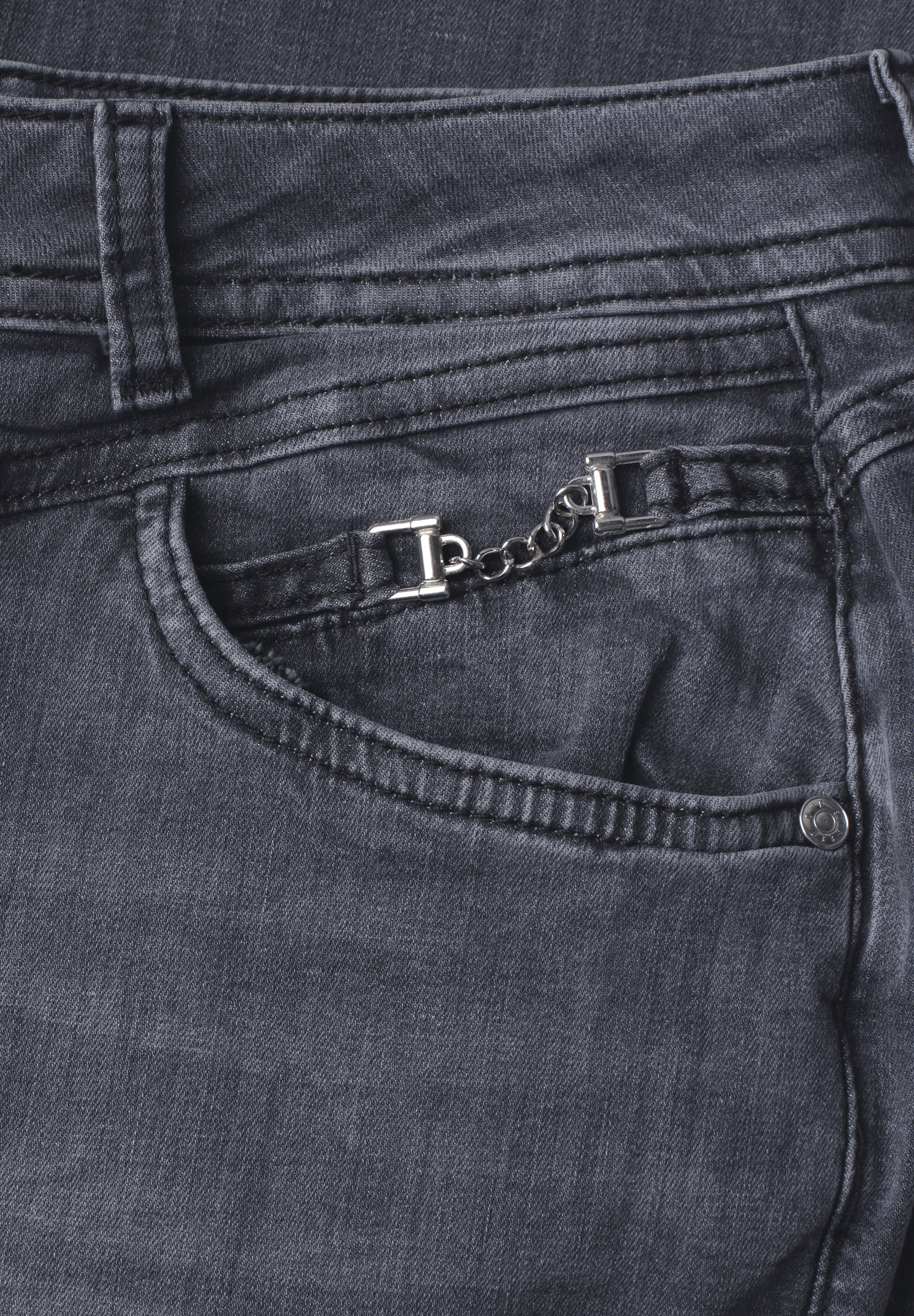 STREET ONE 5-Pocket-Jeans »Style Jane« mit Dekodetails / Slim Legs / Stretch
