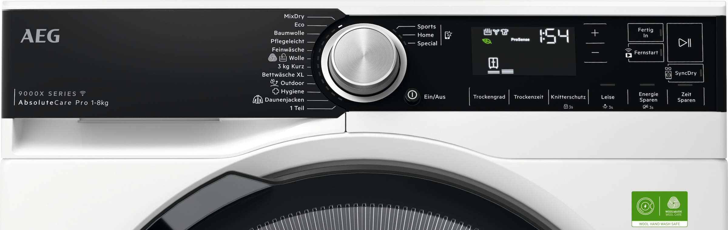 AEG Wärmepumpentrockner »TR9XW80880« 9000 AbsoluteCare® Plus SmartDry : Du entscheidest: spare bis zu 50 Min. oder 20% Energie