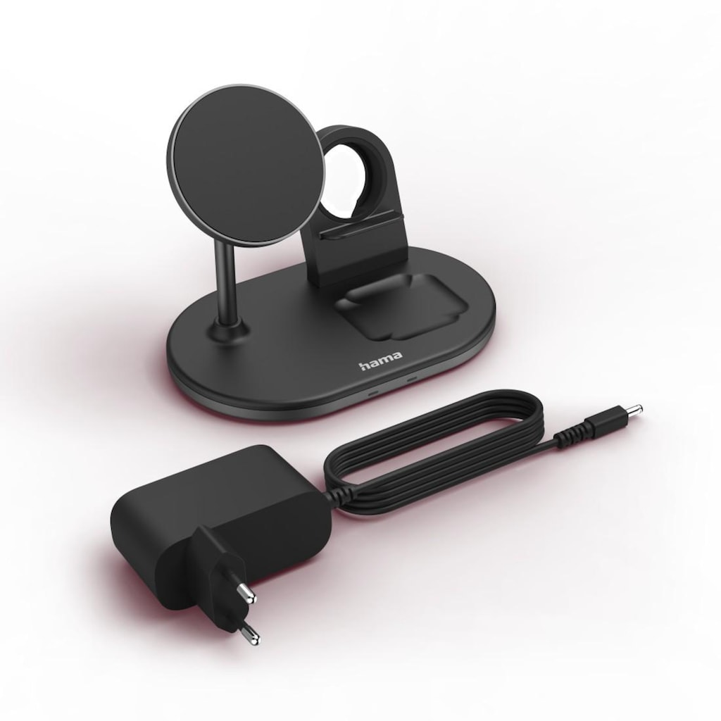 Hama Induktions-Ladegerät »3in1 Wireless Charger Ladestation für Apple iPhone AirPod Apple Watch«