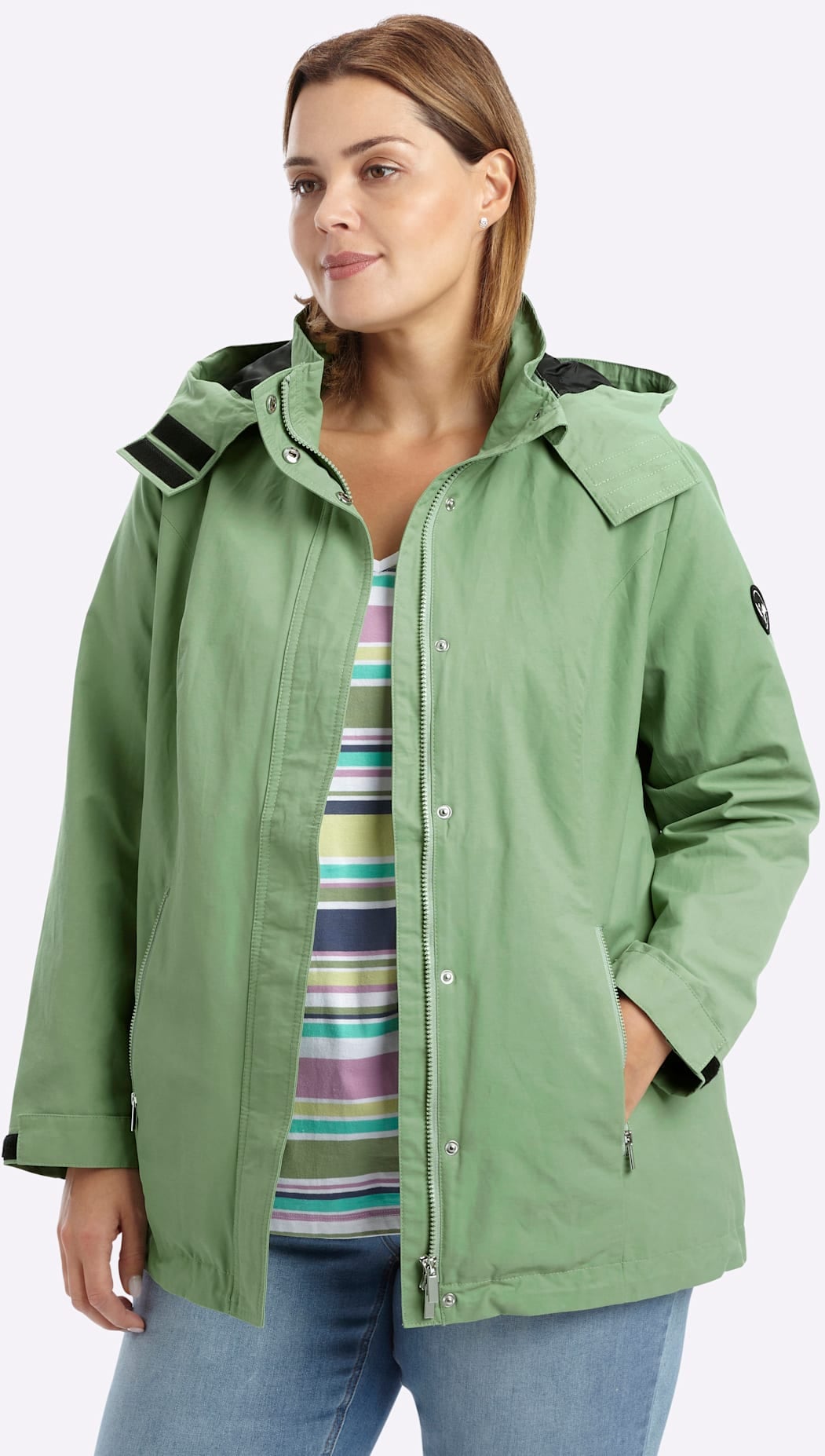 Sheego Regenjacke mit Kapuze