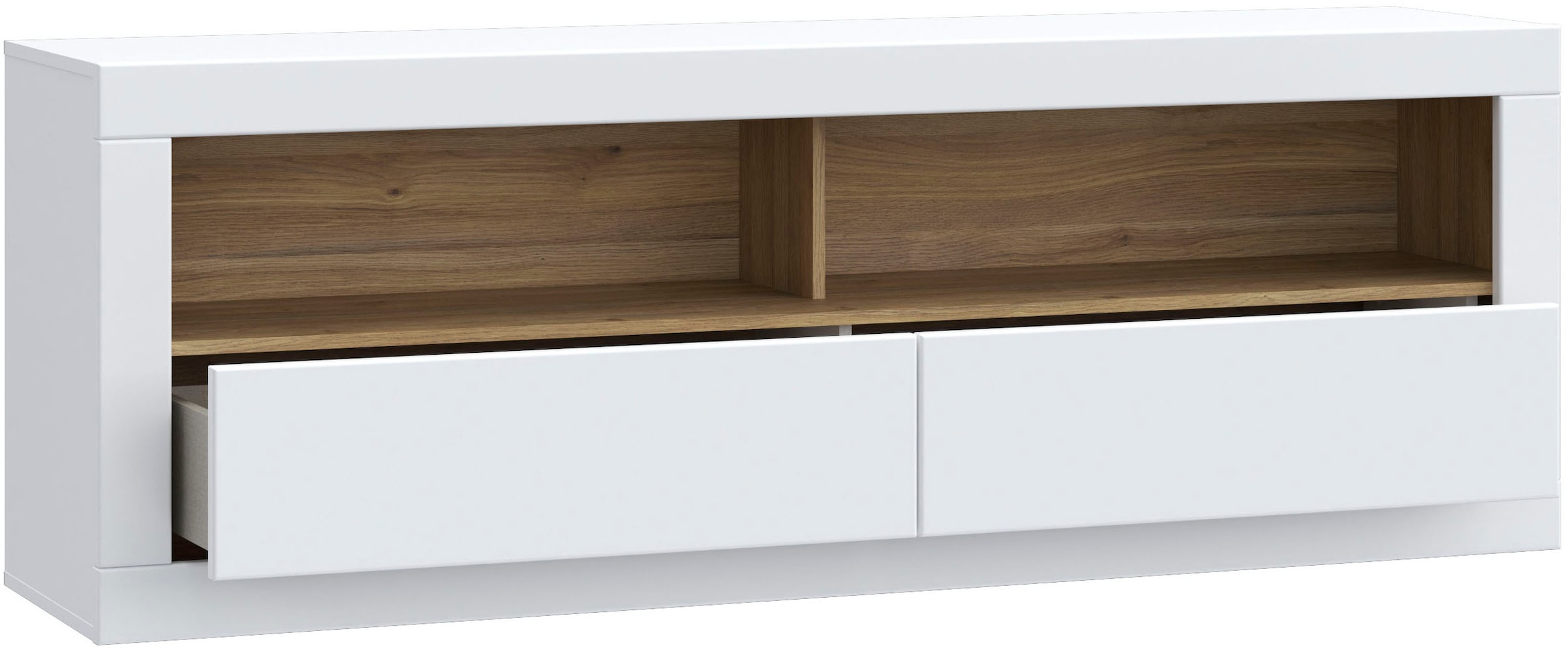 FORTE Lowboard »LefkadasTV-Board, TV-Schrank«, TV-Board, Schubkästen, Push to open, Grifflos, BxH= 175,4 x 61,6cm