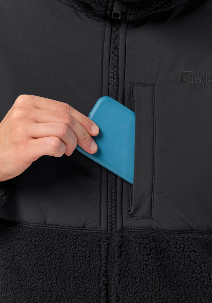Jack Wolfskin Fleecejacke »FELSLICHT HOODED JKT M«, mit Kapuze