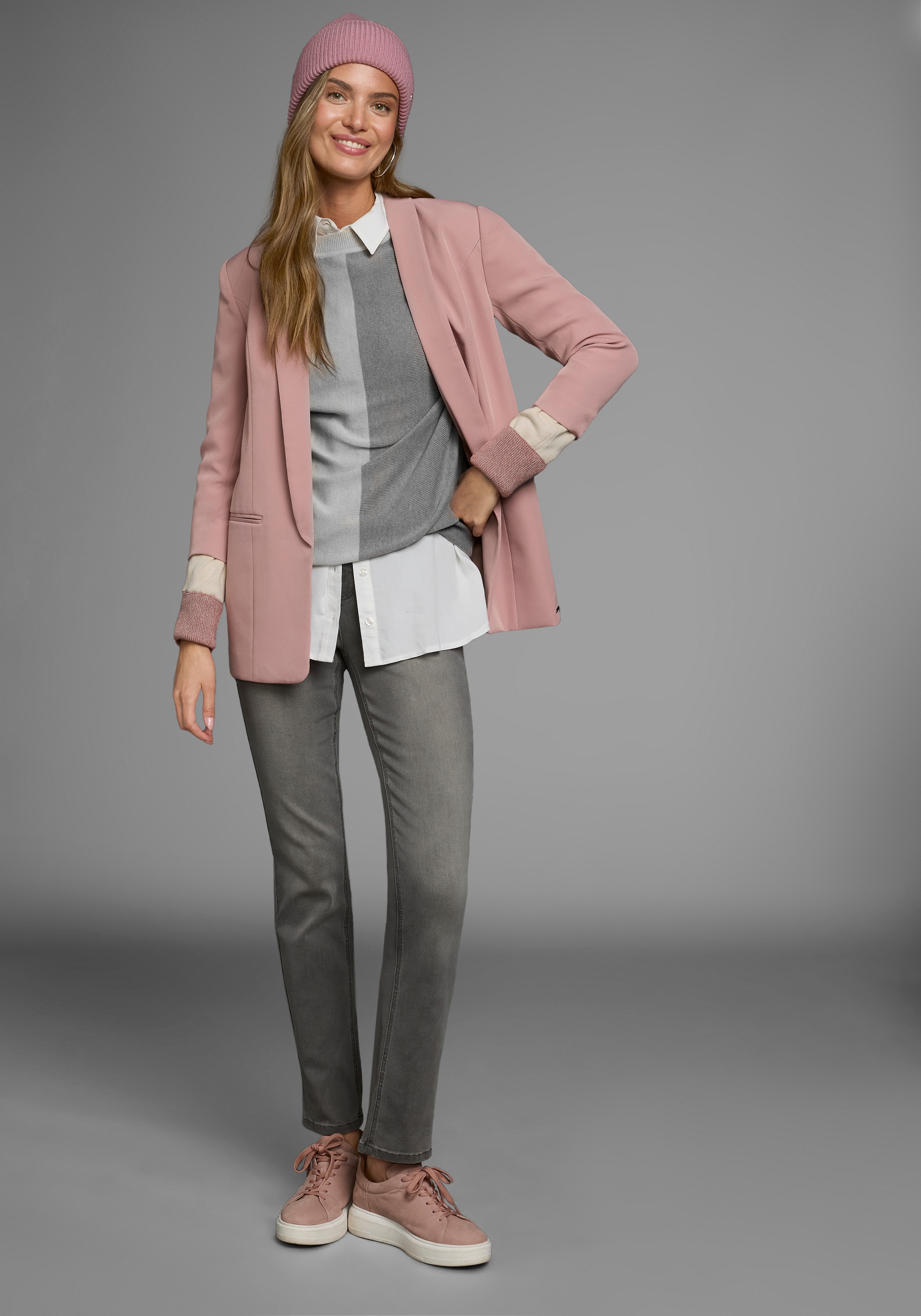 Boysen's Rundhalspullover, mit modischem Pastel-Colorblocking NEUE FARBE