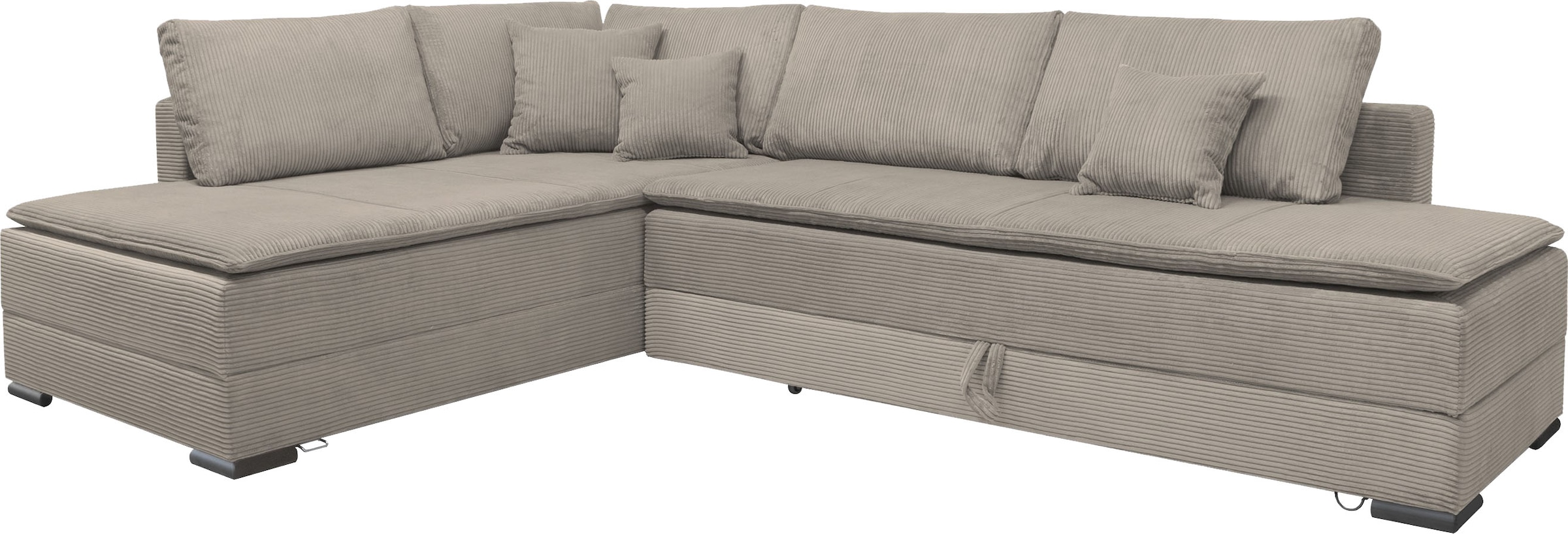 INOSIGN Ecksofa, inklusive Bettfunktion und Bettkasten