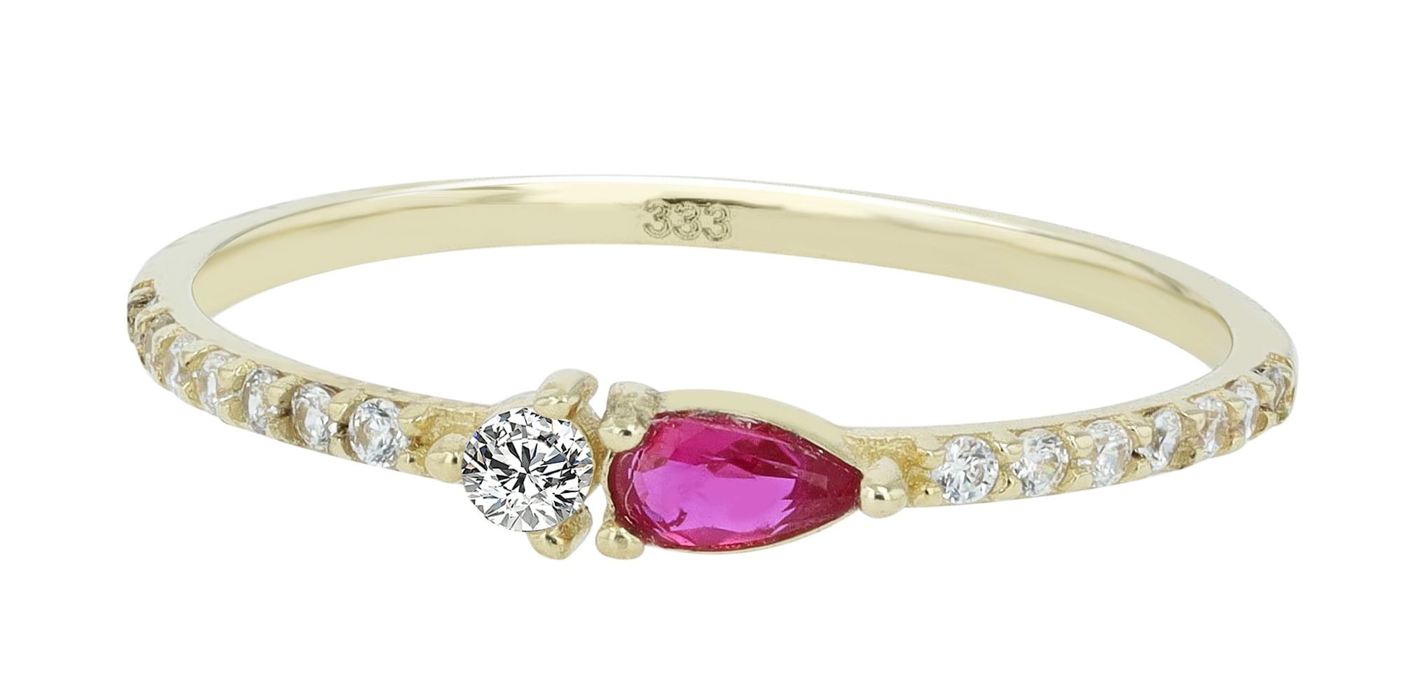 Adelia´s Fingerring »Adelia's Damen Ring aus 333 Gold mit Zirkonia«