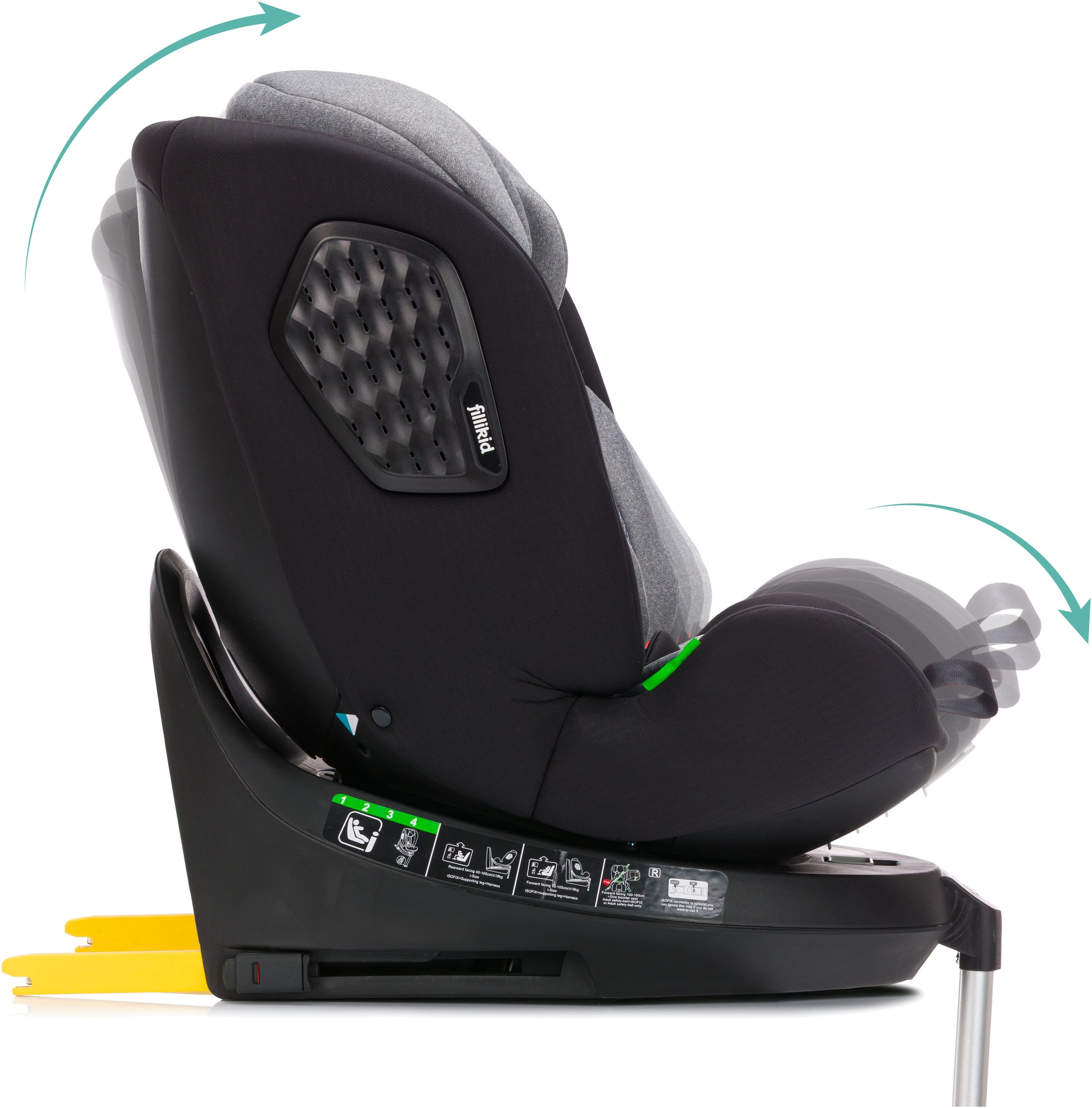 Fillikid Autokindersitz »Aris« 360° drehbar, inkl. Isofix