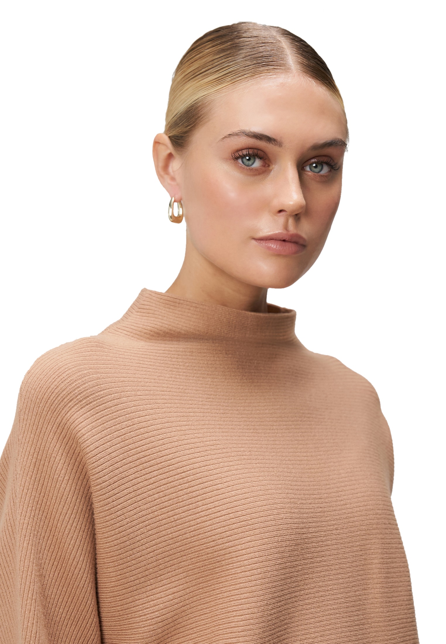 Zero Rundhalspullover »Pullover strukturiert mit Stehkragen«