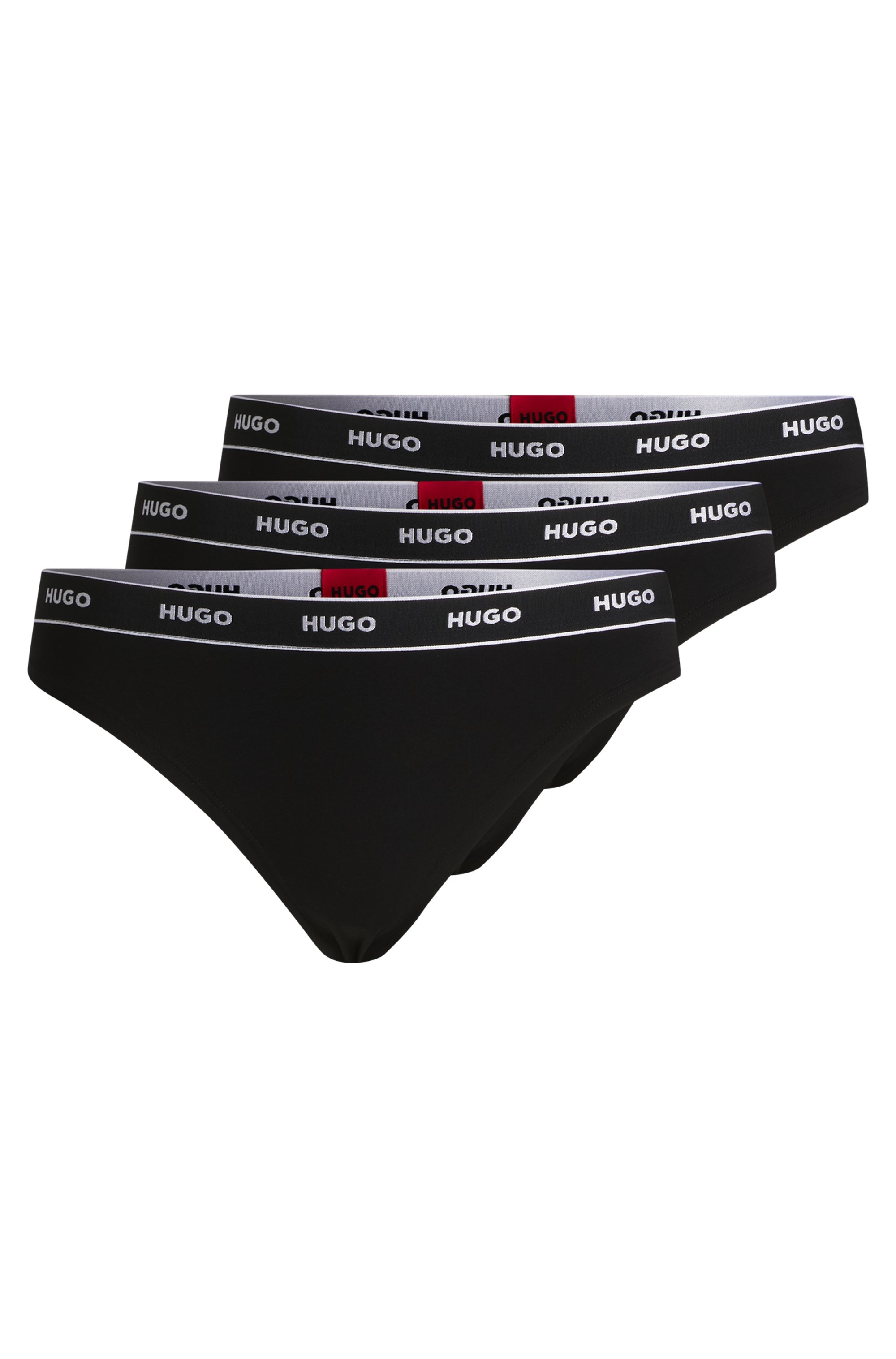 HUGO Underwear String »TRIPLET THONG STRIPE«, (3 St.), mit HUGO Logo-Elastikbund