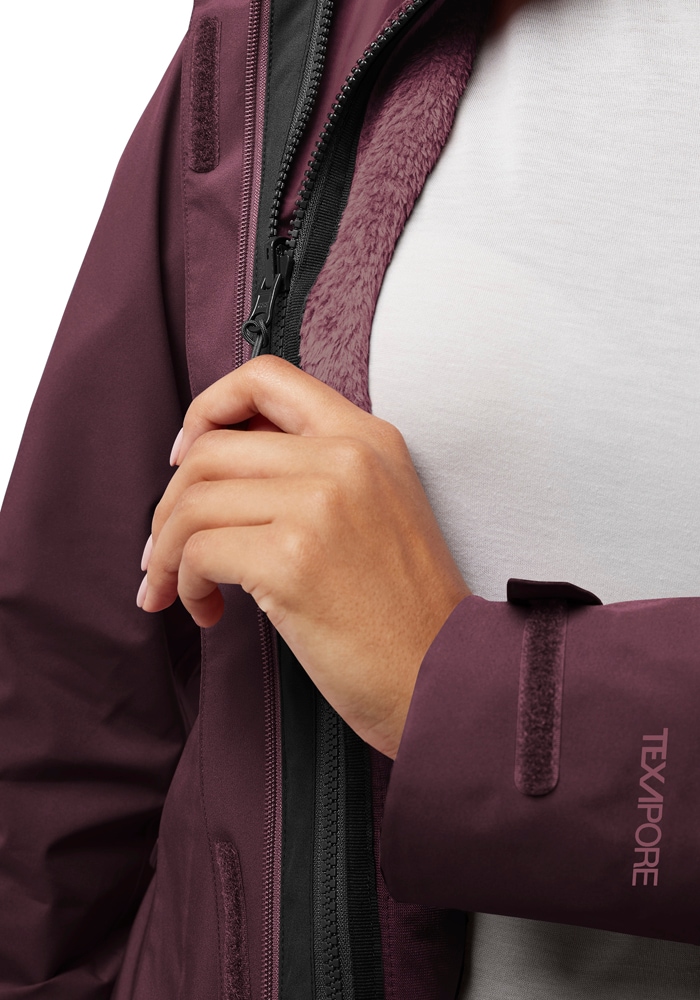 Jack Wolfskin 3-in-1-Funktionsjacke »ROTWAND 3IN1 JKT W«, mit Kapuze