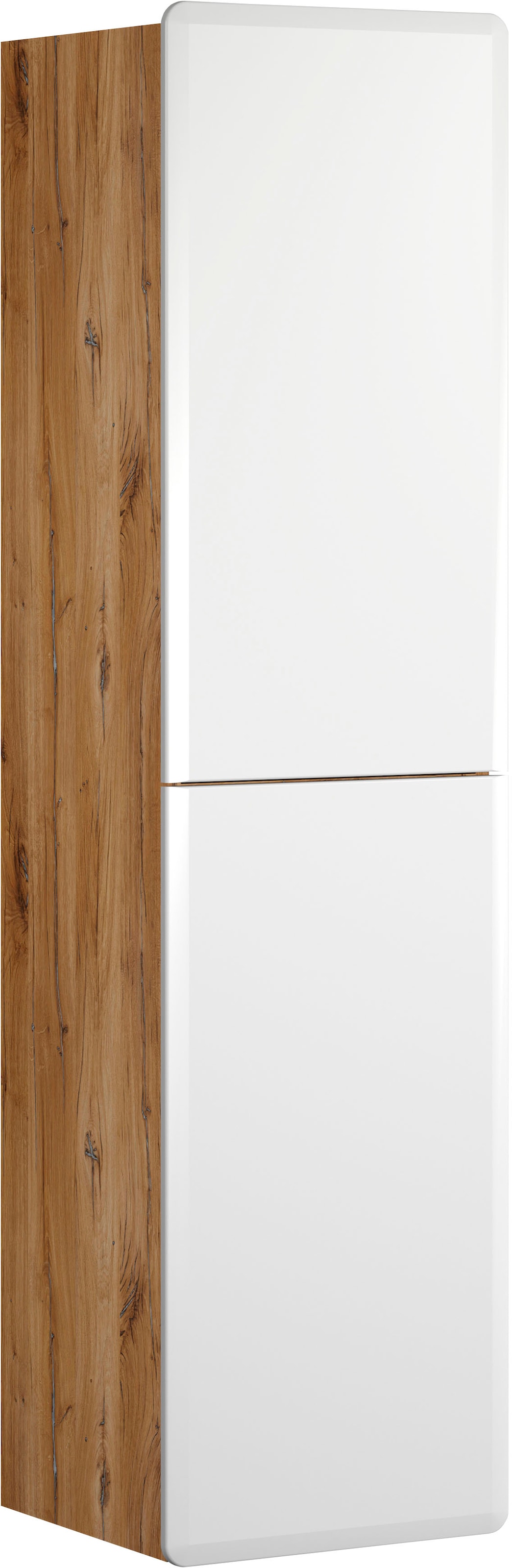 welltime Hängeschrank »Sanremo«, (1 St.), Hängehochschrank mit grifflosen Türen in Weiß - (B/T/H) 41/41/160 cm