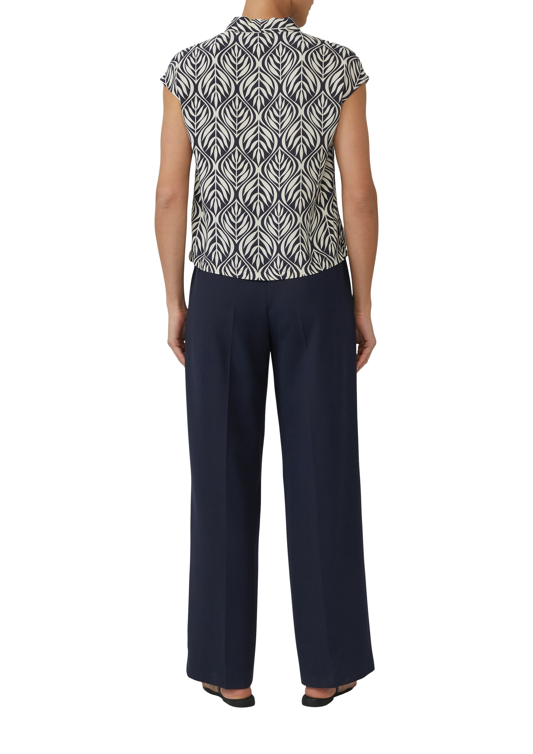 s.Oliver BLACK LABEL Kurzarmbluse, mit All-Over Print