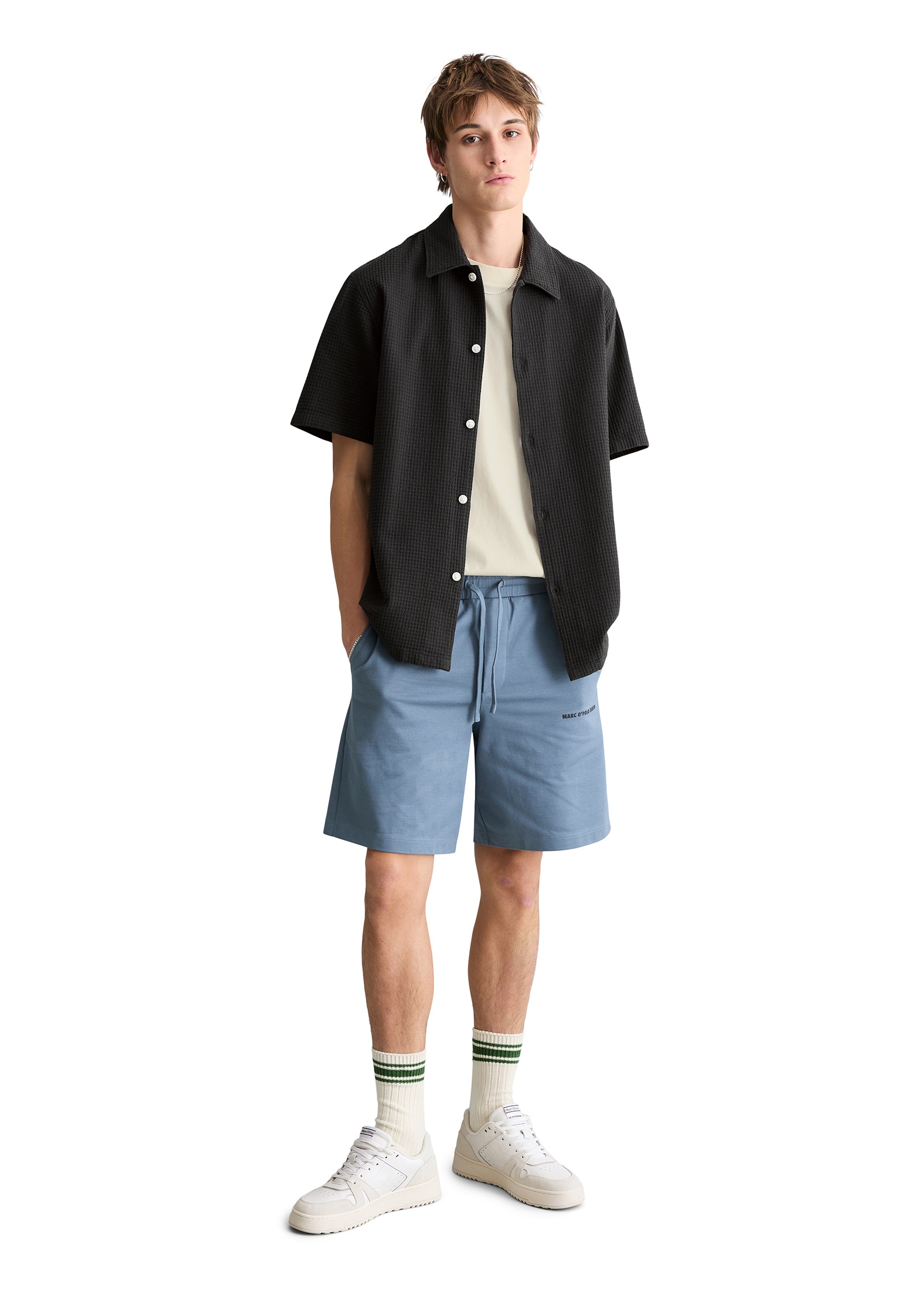 Marc O'Polo DENIM Kurzarmhemd regular mit Karo-Struktur